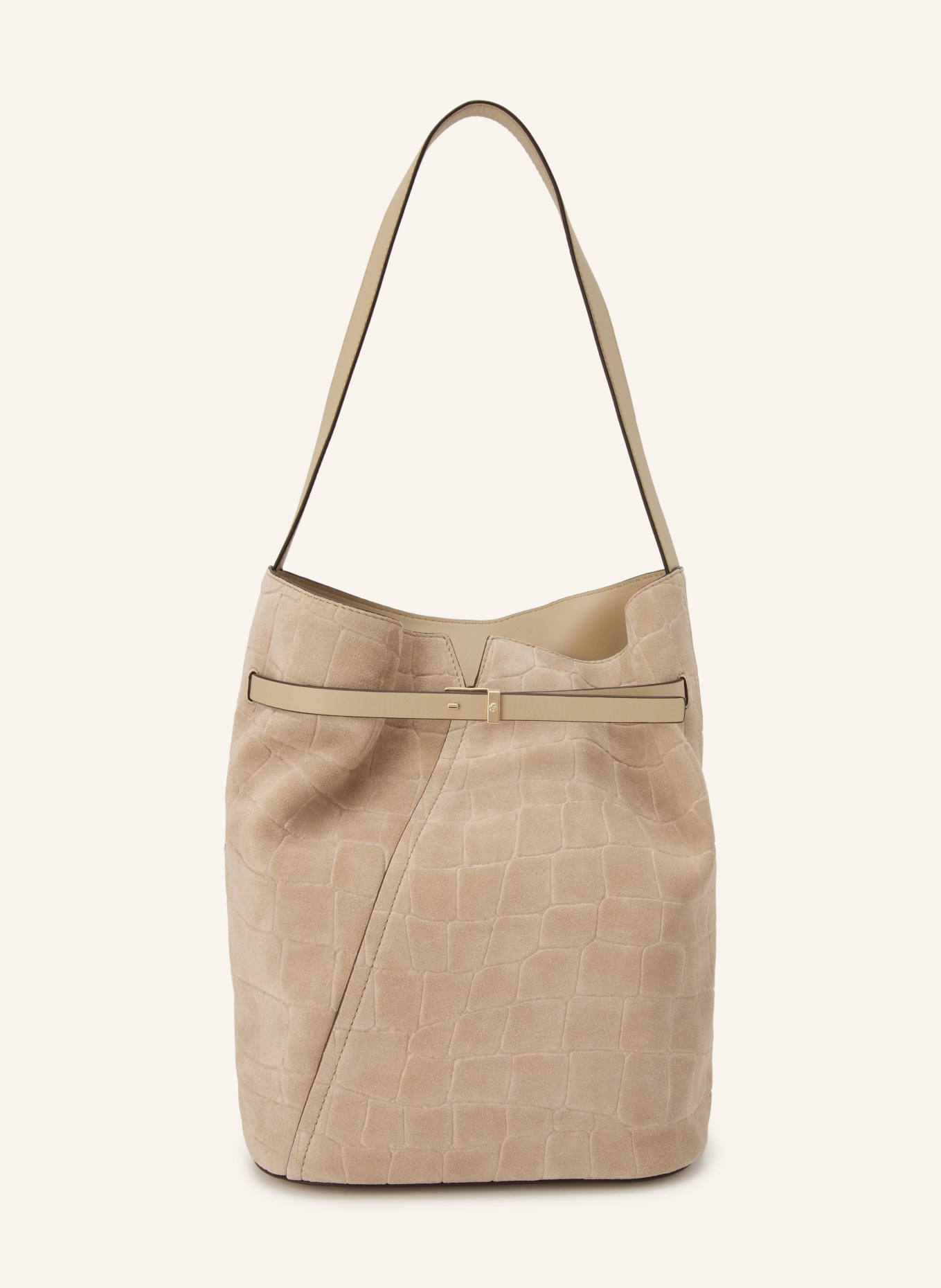 BOSS REVERS BUCK Shoulder Bag: BEIGE