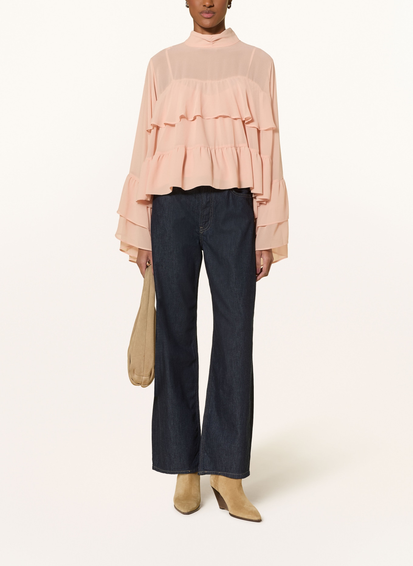 mavi Jean à jambes larges NELLA: A3111 Rinse LT DENIM