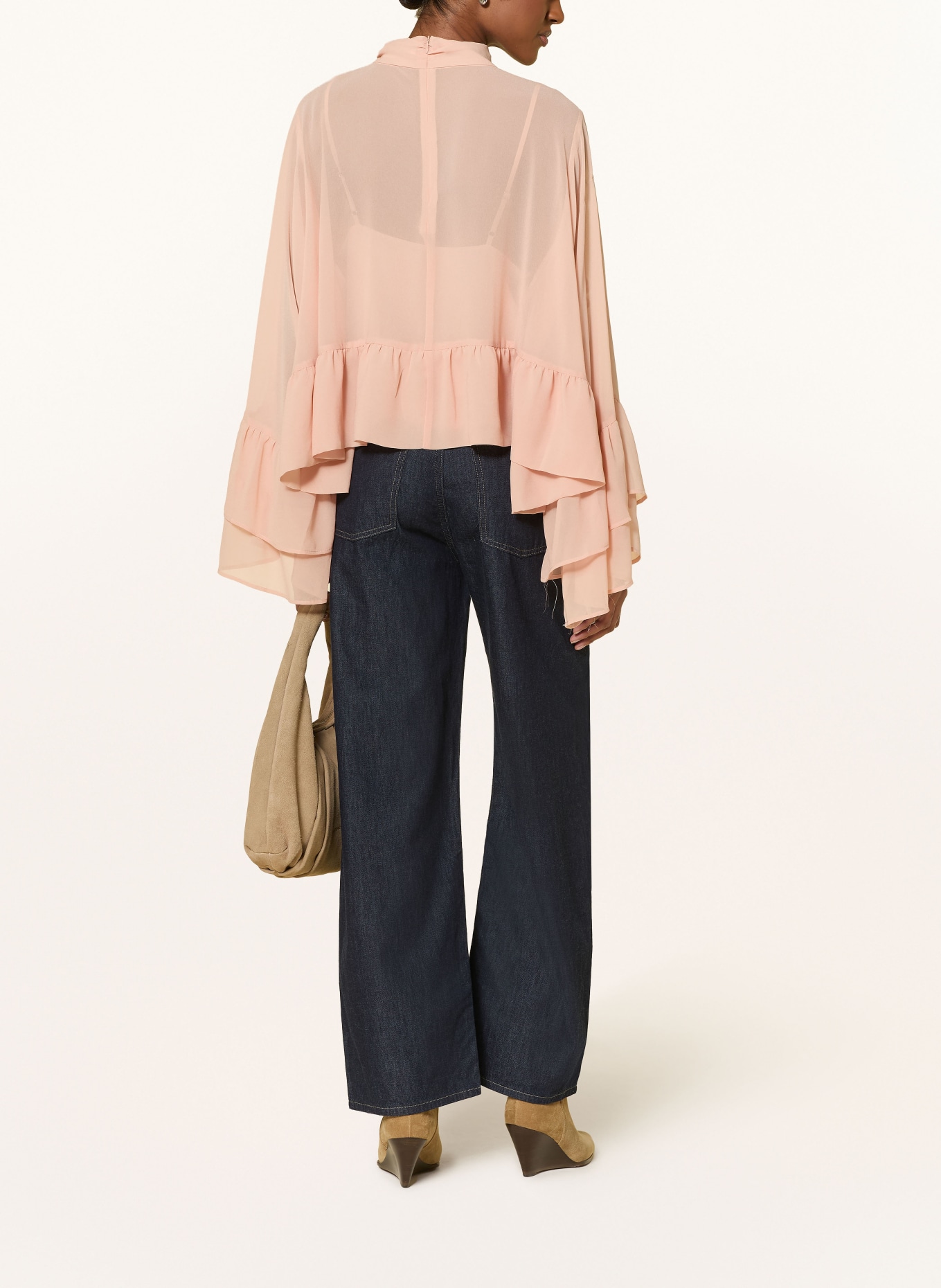 mavi Jean à jambes larges NELLA: A3111 Rinse LT DENIM