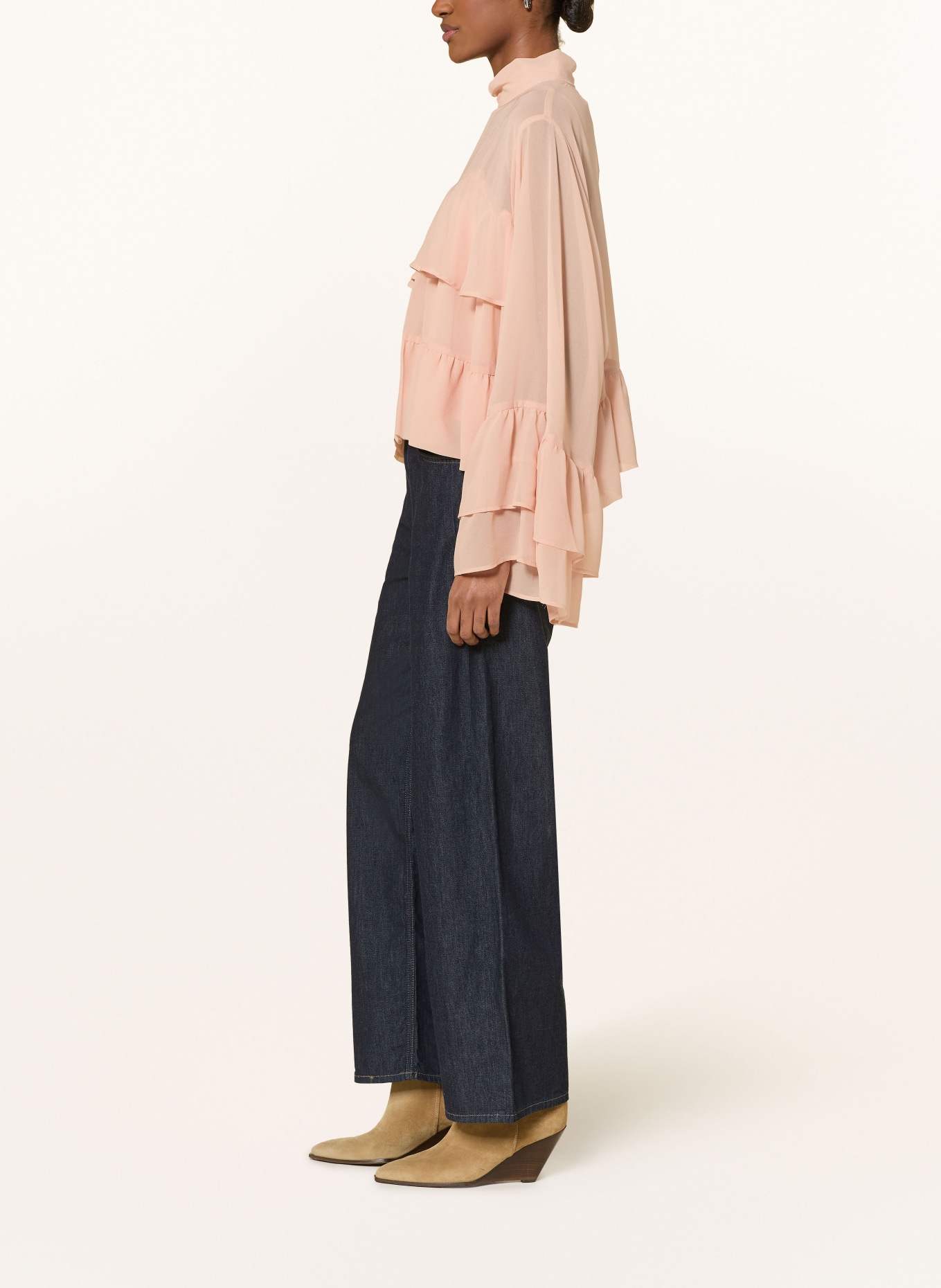 mavi Jean à jambes larges NELLA: A3111 Rinse LT DENIM