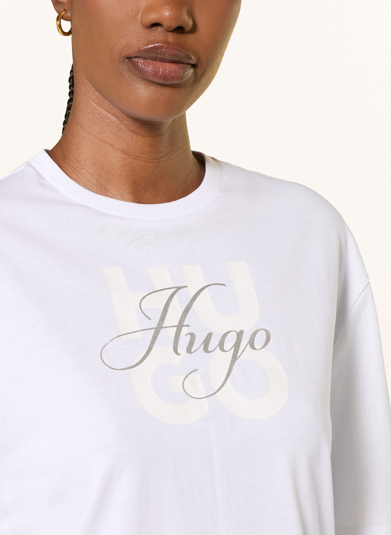 HUGO T-Shirt DASHIRE: WEISS