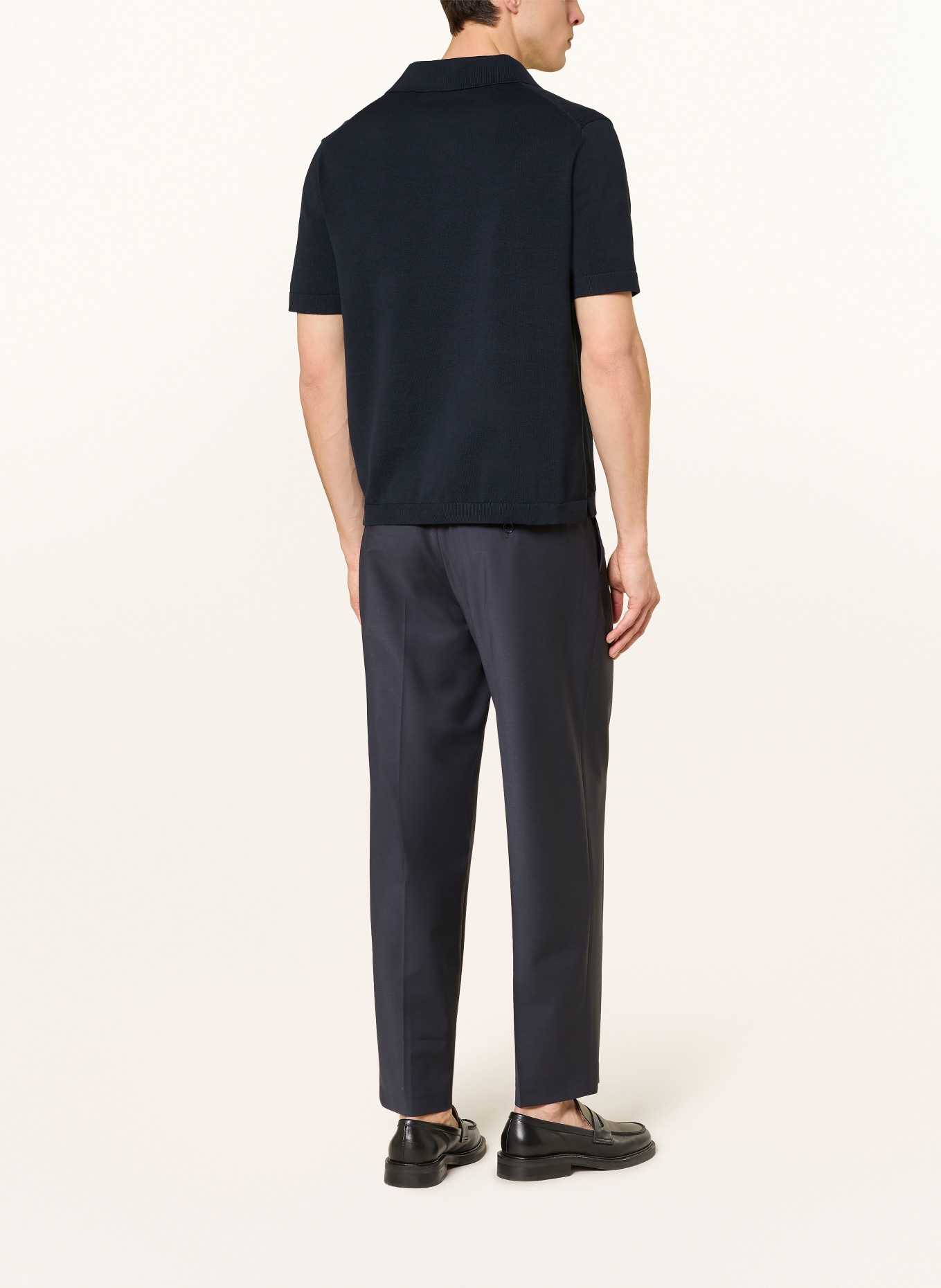 TIGER OF SWEDEN Knit Polo Shirt EOIN: DARK BLUE