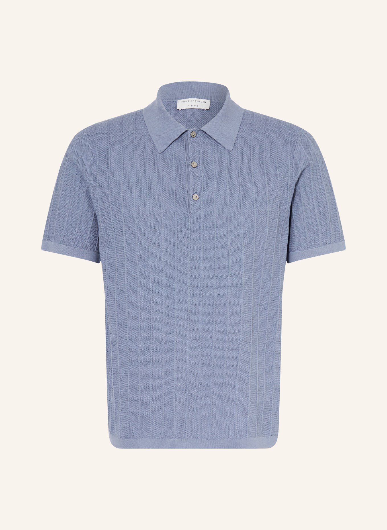 TIGER OF SWEDEN ERROS Knit Polo Shirt: BLUE