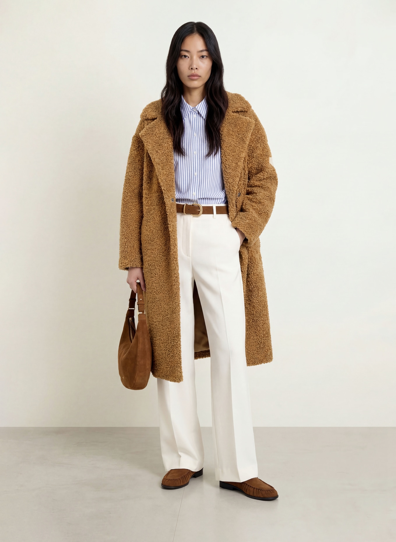No.1 Como Teddymantel CORTONA: COGNAC