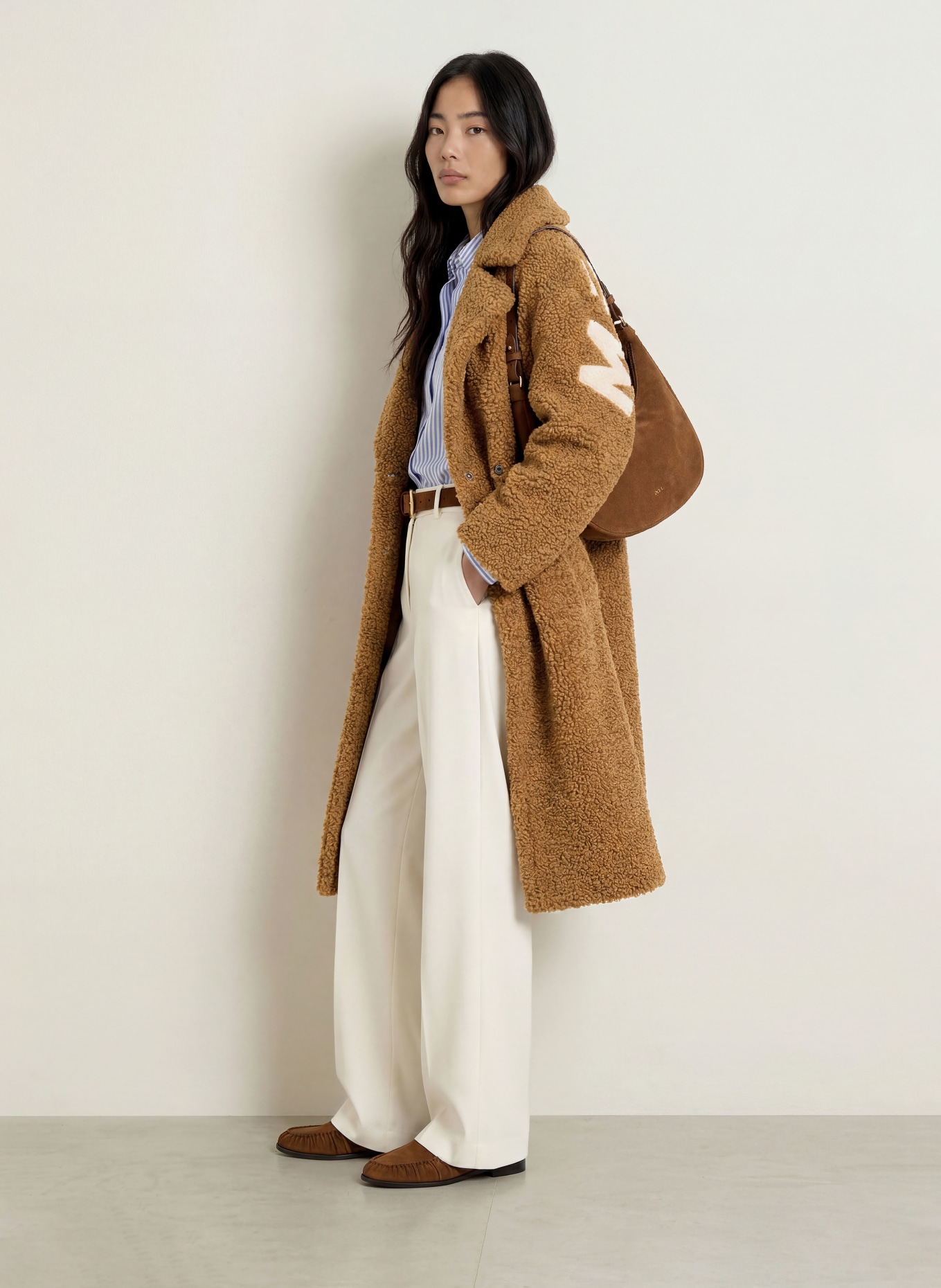 No.1 Como Teddymantel CORTONA: COGNAC