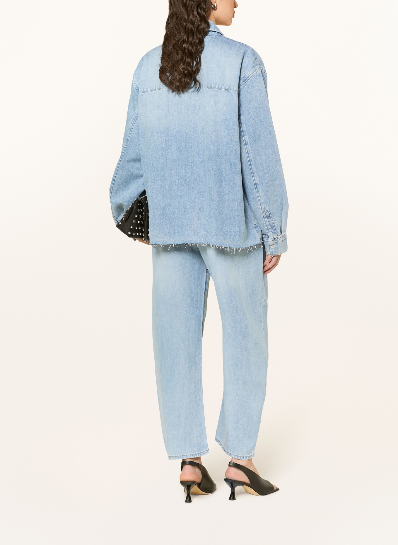 ELIAS RUMELIS BRIAR Denim Blouse: LIGHT BLUE