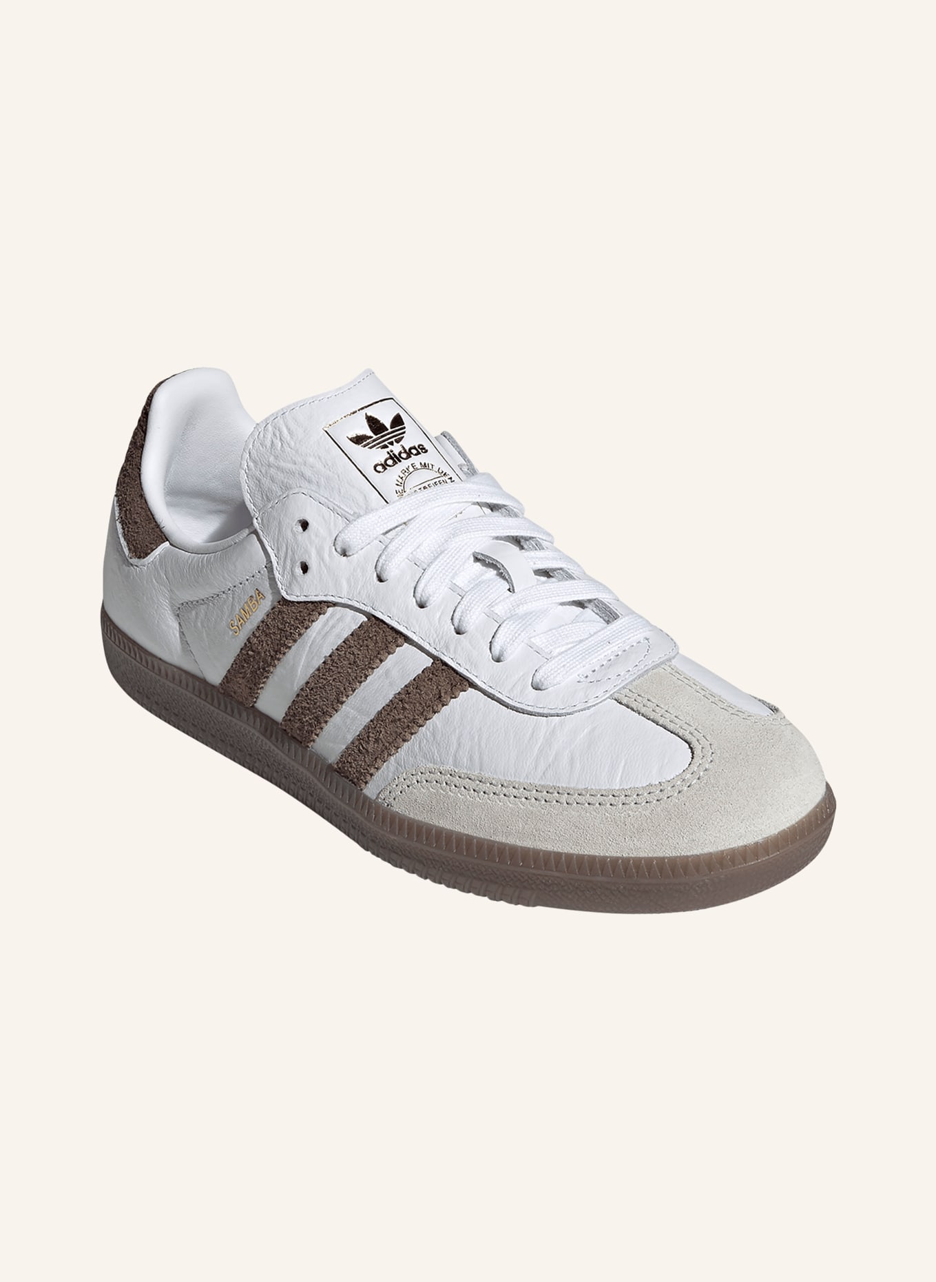 adidas Originals Sneaker SAMBA OG: WEISS / BRAUN / HELLGRAU