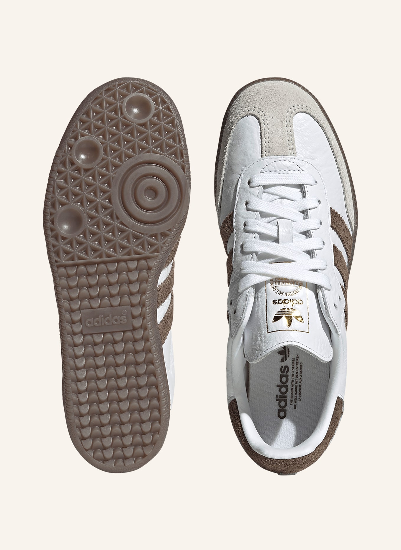adidas Originals Sneaker SAMBA OG: WEISS / BRAUN / HELLGRAU