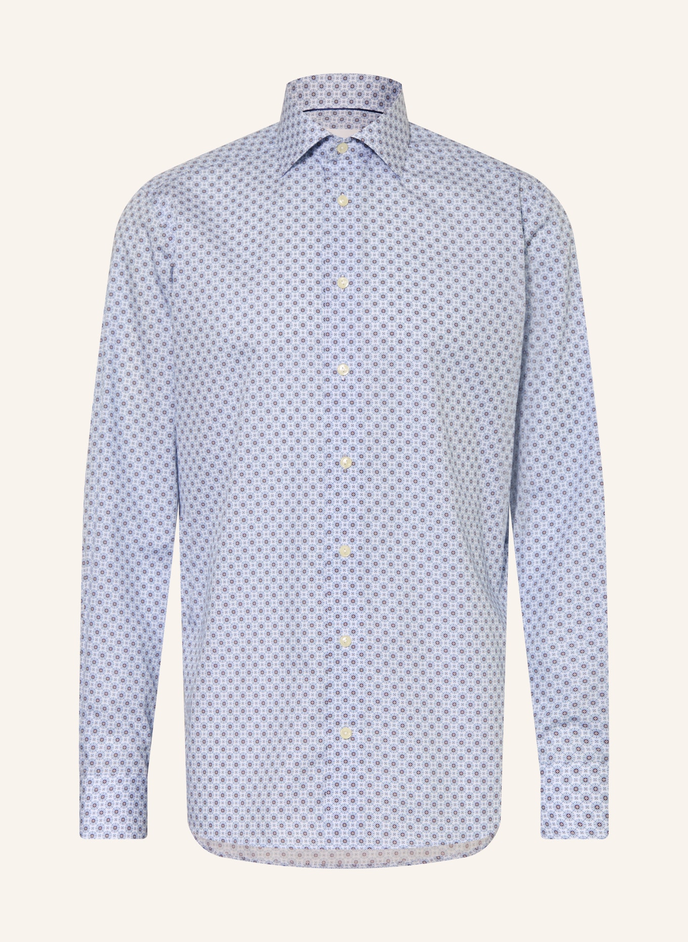 ETON Overhemd Contemporary Fit: LICHTBLAUW / BRUIN / DONKERBLAUW