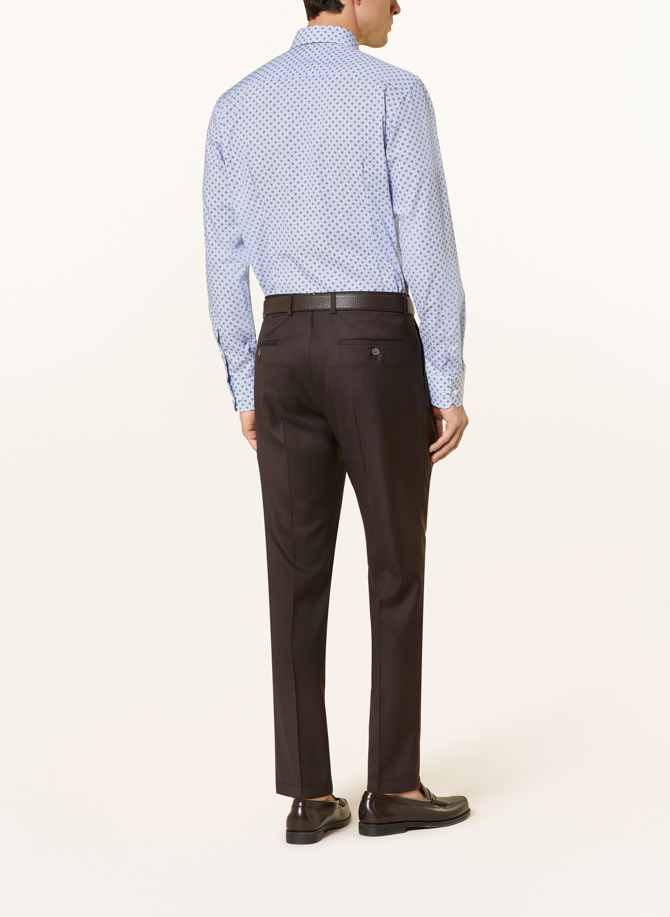 ETON Overhemd Contemporary Fit: LICHTBLAUW / BRUIN / DONKERBLAUW