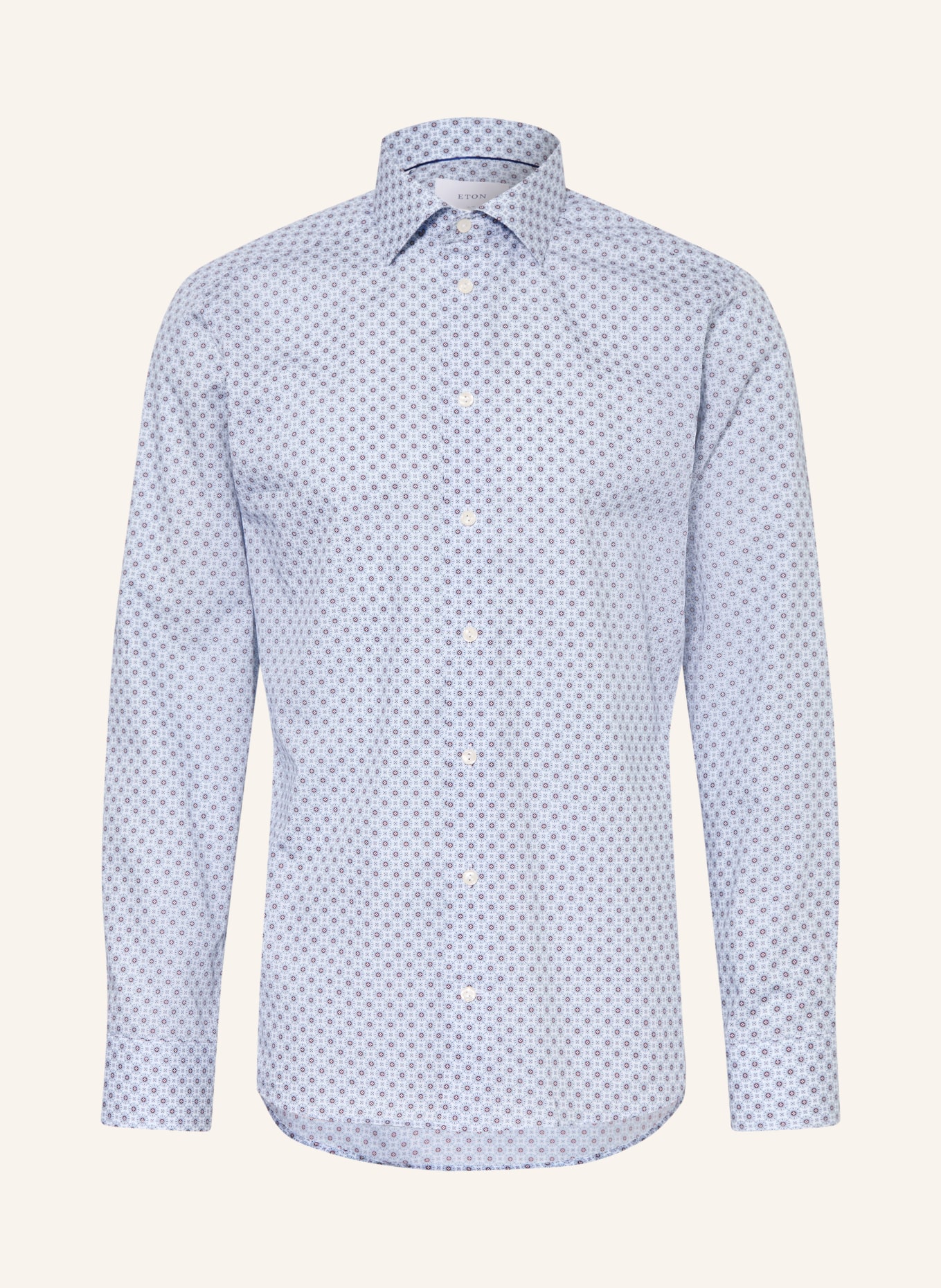 ETON Overhemd Slim Fit: LICHTBLAUW / BRUIN / DONKERBLAUW