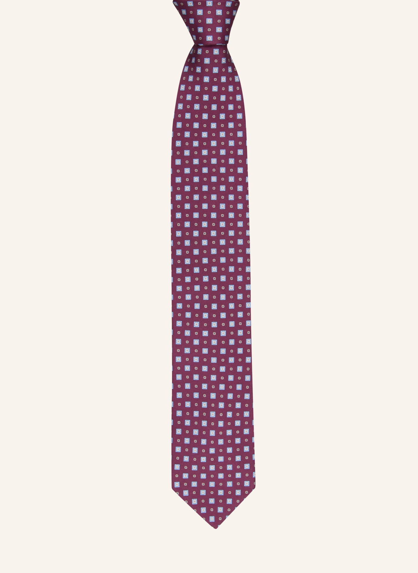 ETON Stropdas: DONKERPAARS / LICHTBLAUW / WIT