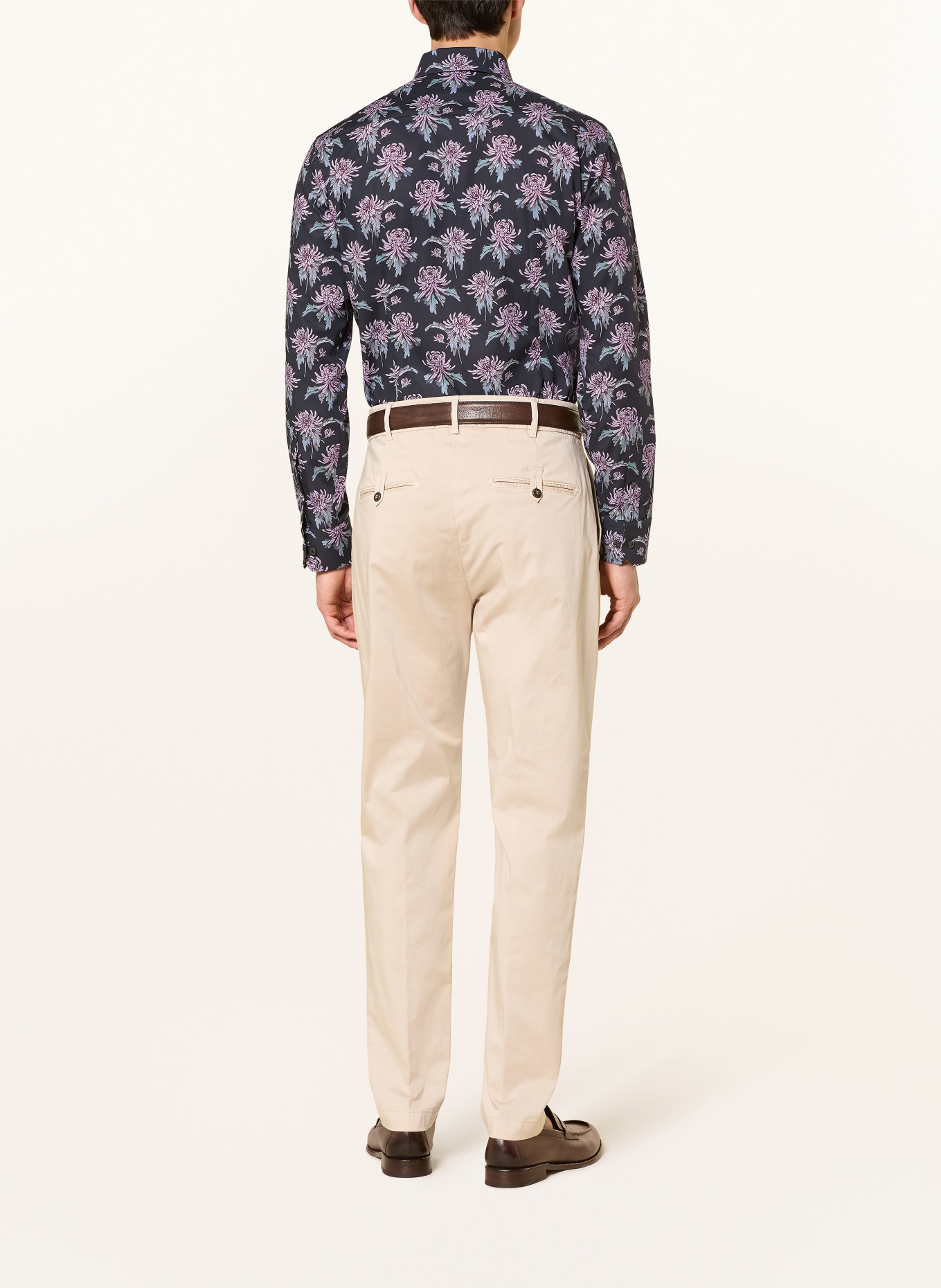 ETON Overhemd Slim Fit: DONKERBLAUW / LICHTPAARS / LICHTGROEN