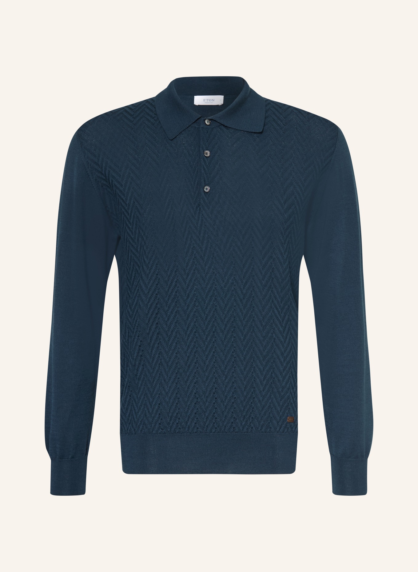 ETON Strick-Poloshirt: DUNKELBLAU
