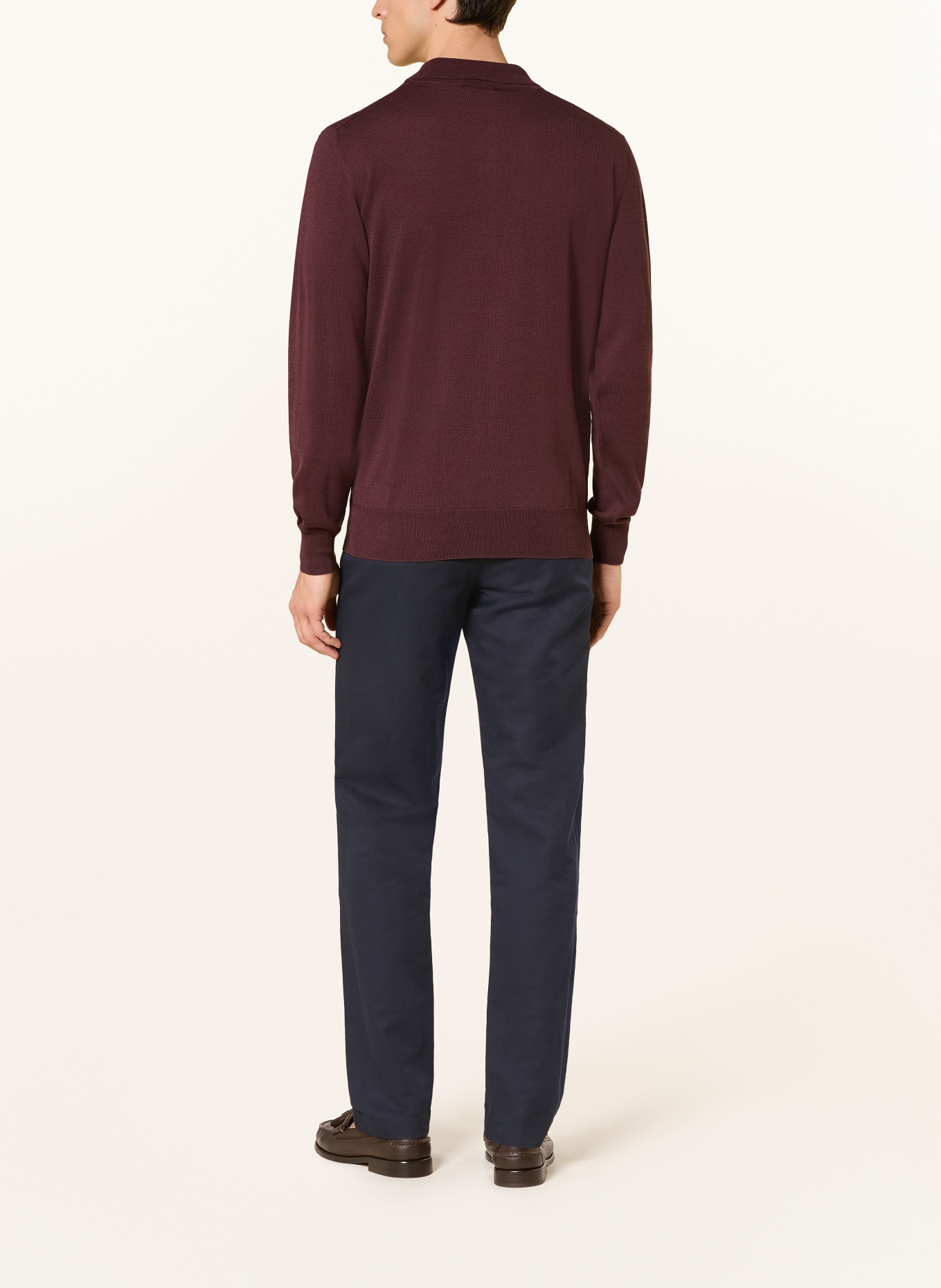 ETON Strick-Poloshirt: DUNKELROT