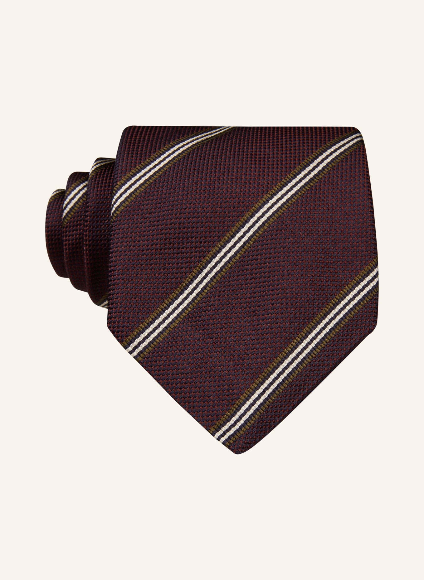 ETON Stropdas: DONKERROOD / OLIJF / WIT