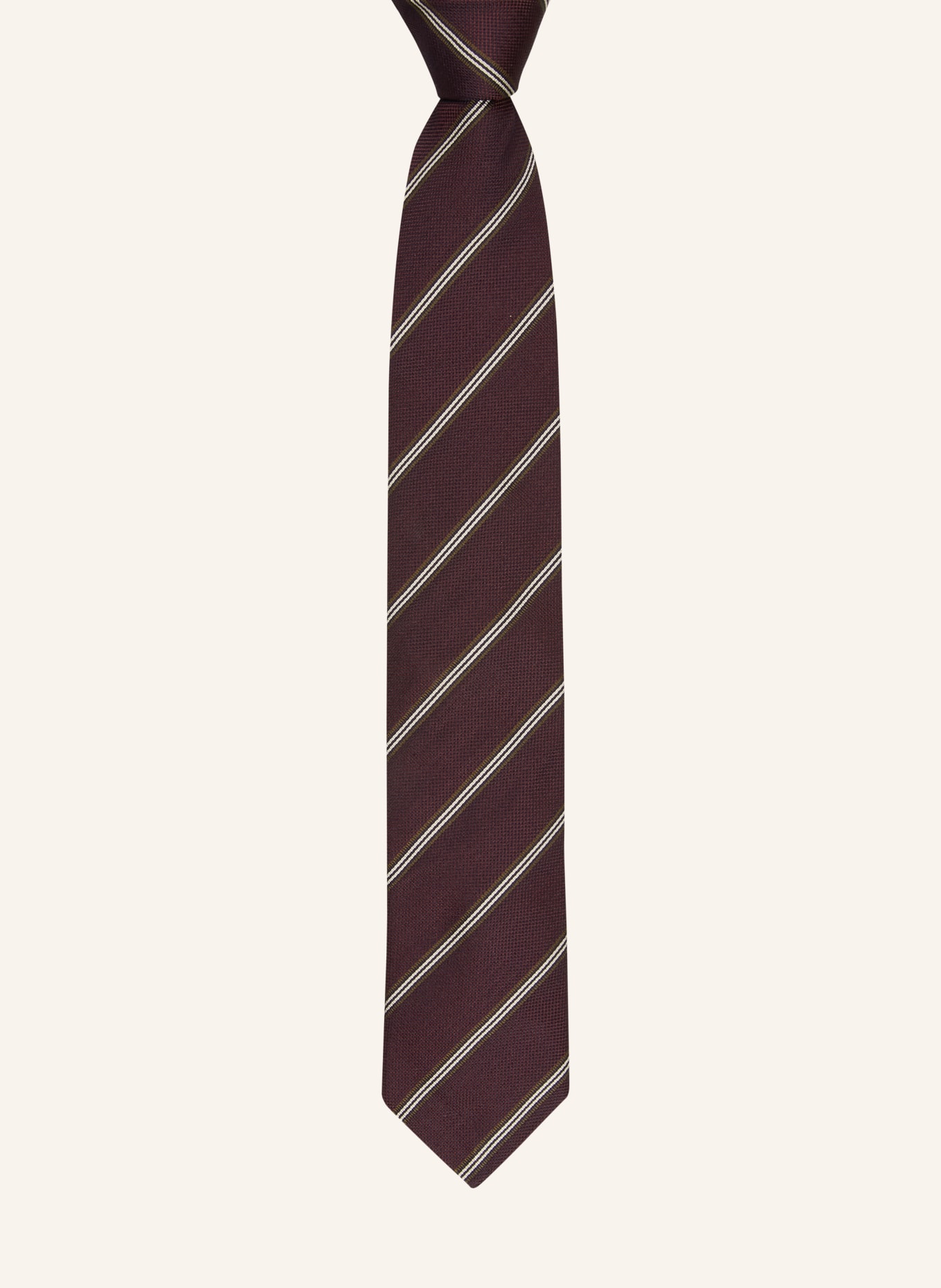 ETON Stropdas: DONKERROOD / OLIJF / WIT