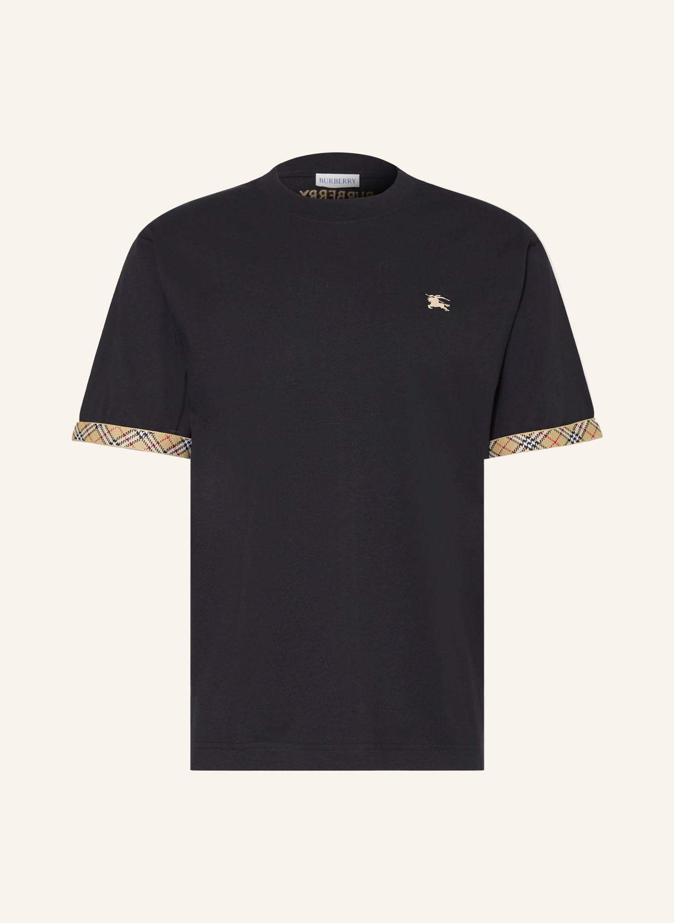 BURBERRY T-Shirt RYAN: SCHWARZ / BEIGE / ROT