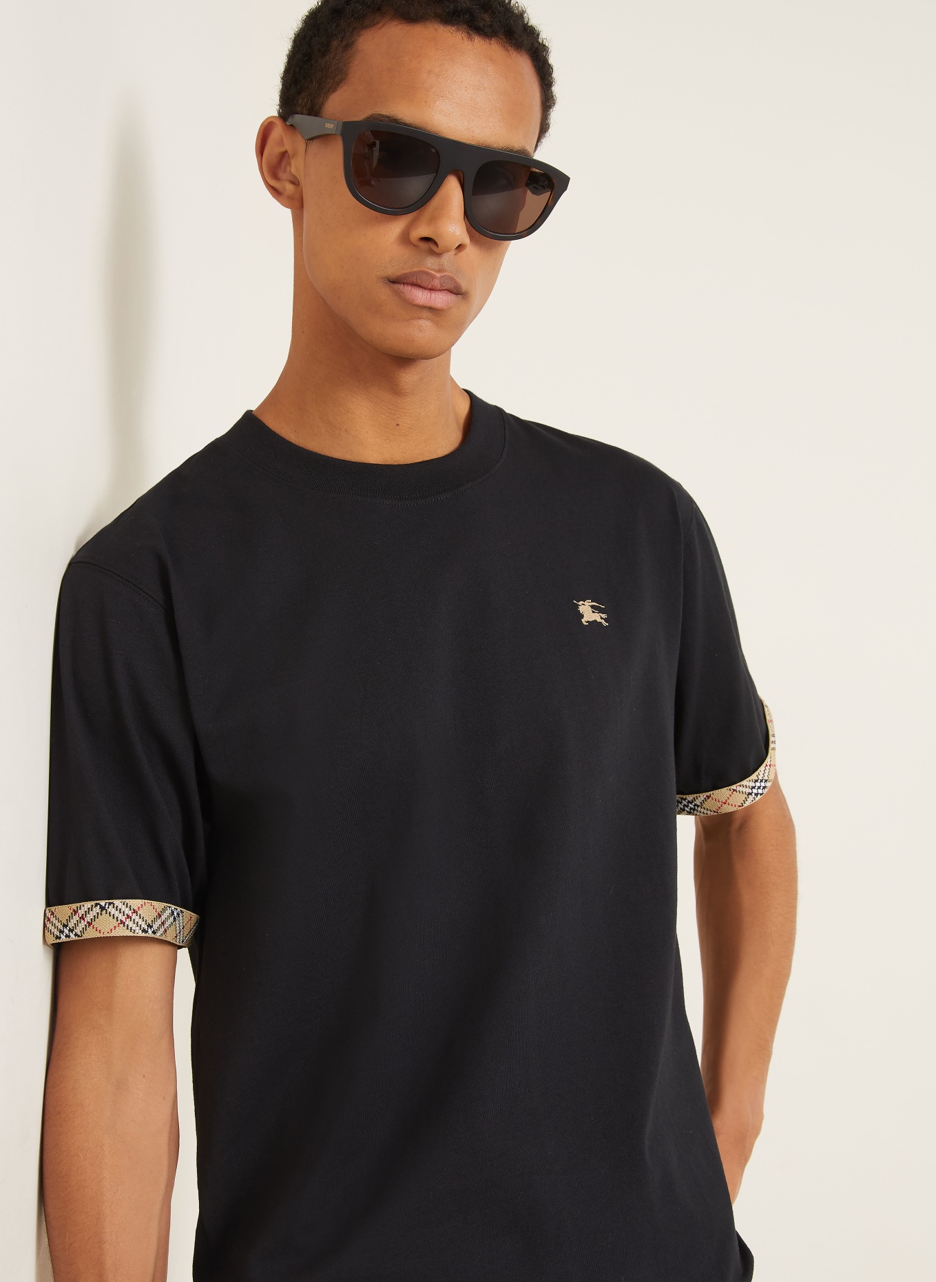 BURBERRY T-Shirt RYAN: SCHWARZ / BEIGE / ROT