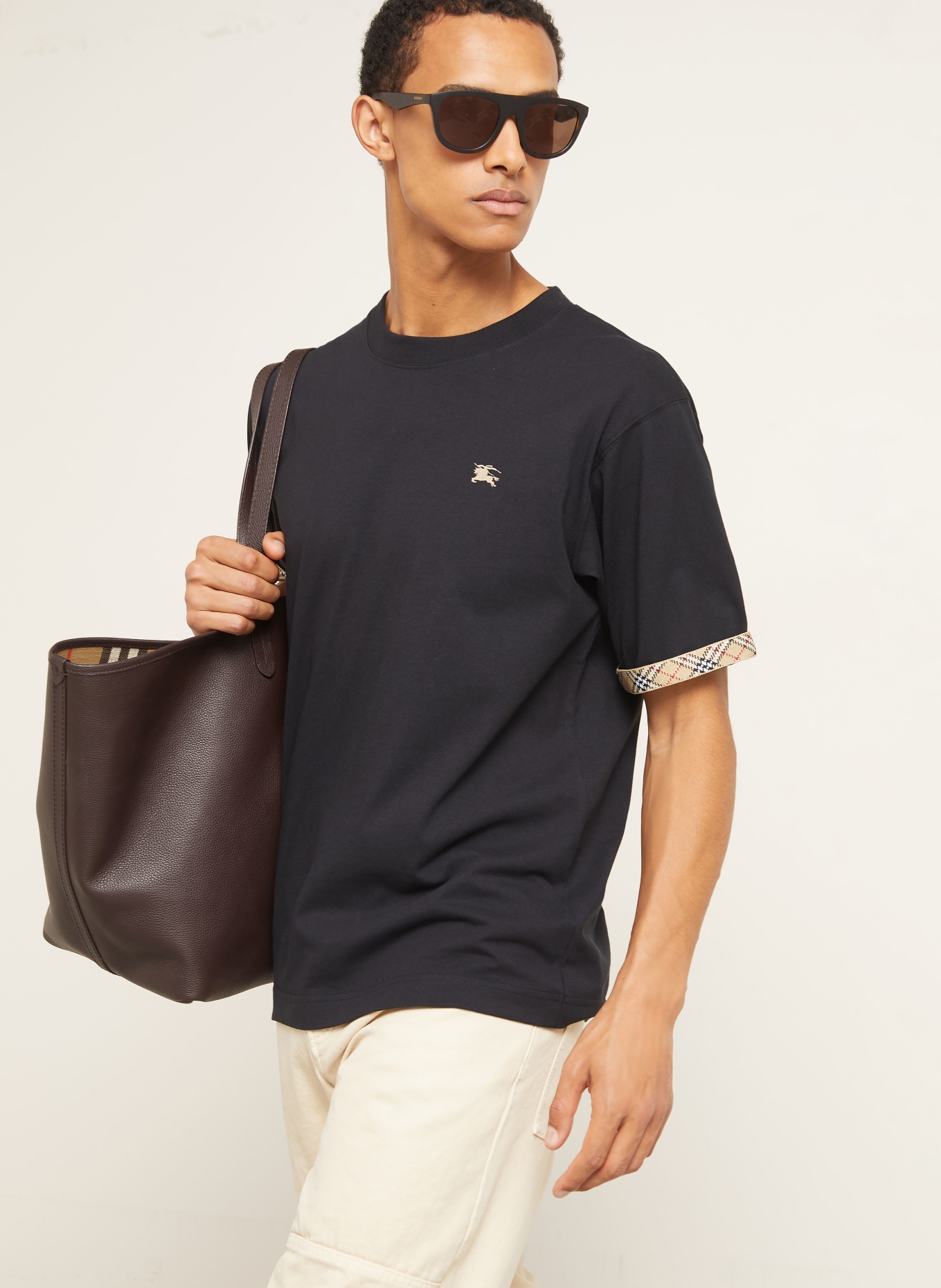 BURBERRY T-Shirt RYAN: SCHWARZ / BEIGE / ROT