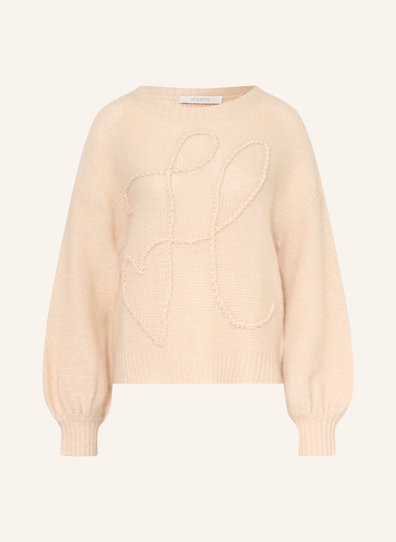 HERZENS Pullover mit Cashmere: BEIGE