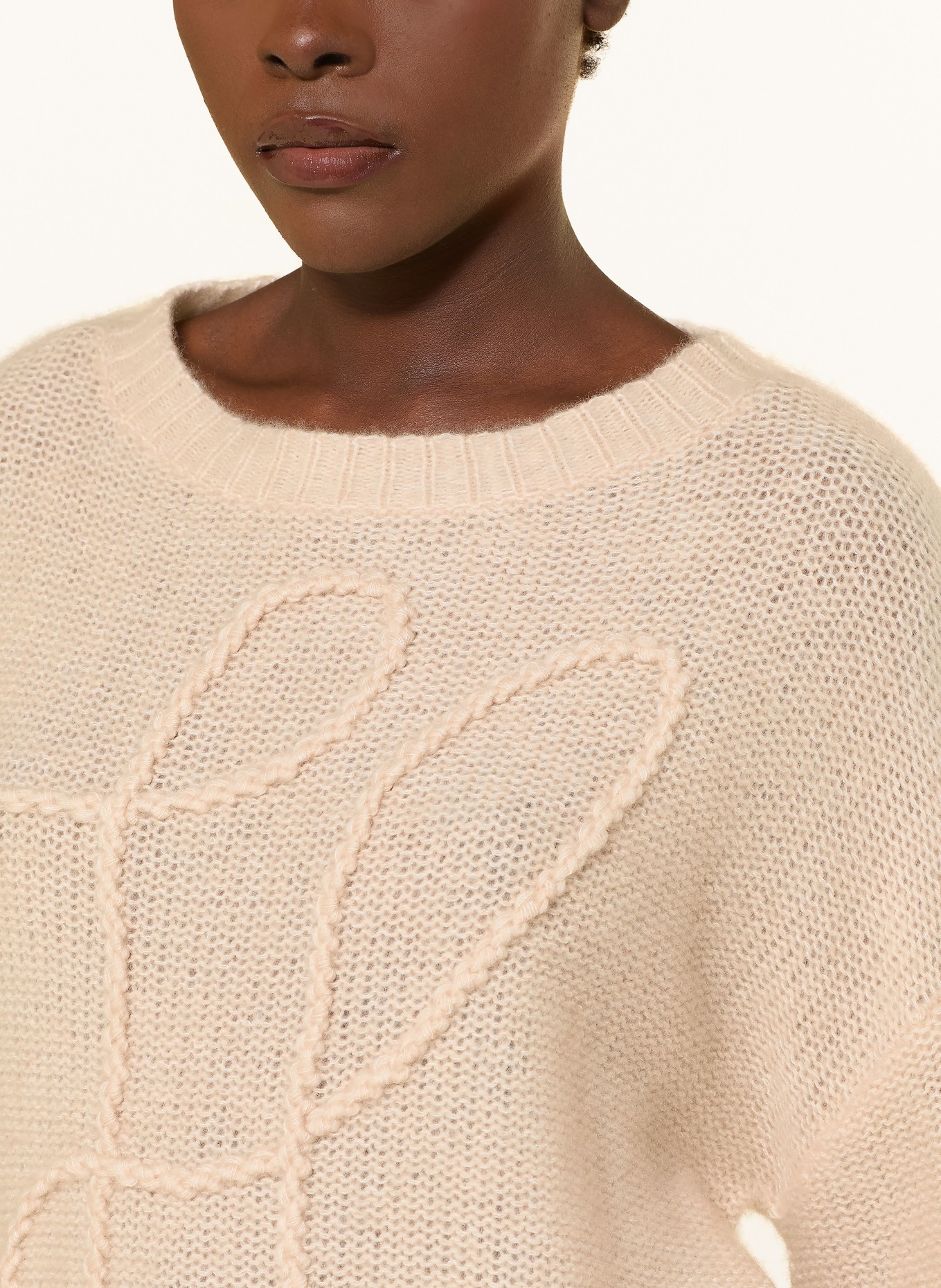 HERZENS Pullover mit Cashmere: BEIGE