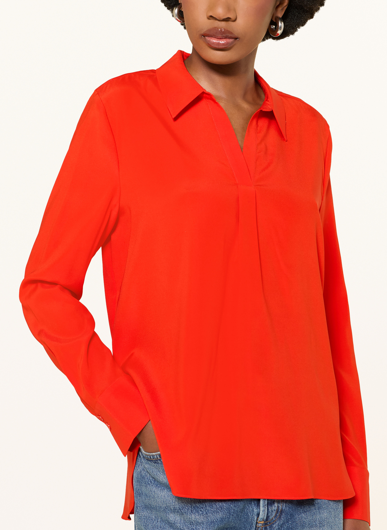 HERZENS Blusenshirt mit Seide: ROT