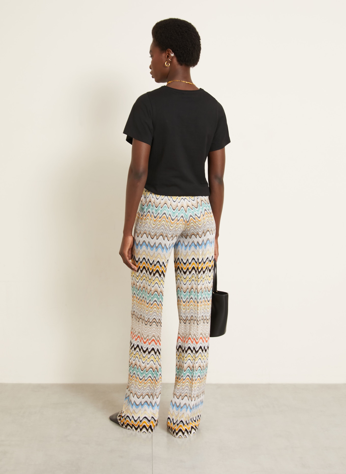 MISSONI Strickhose: BEIGE / GELB / TÜRKIS