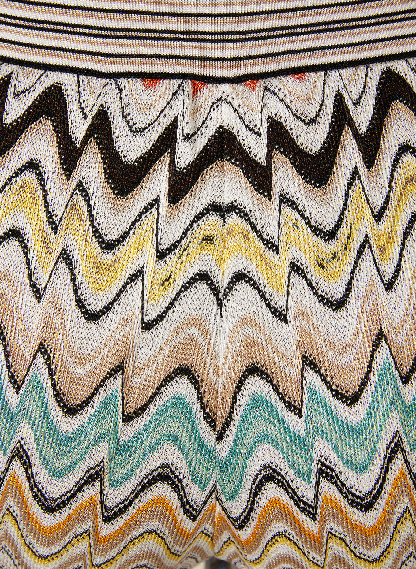 MISSONI Strickhose: BEIGE / GELB / TÜRKIS