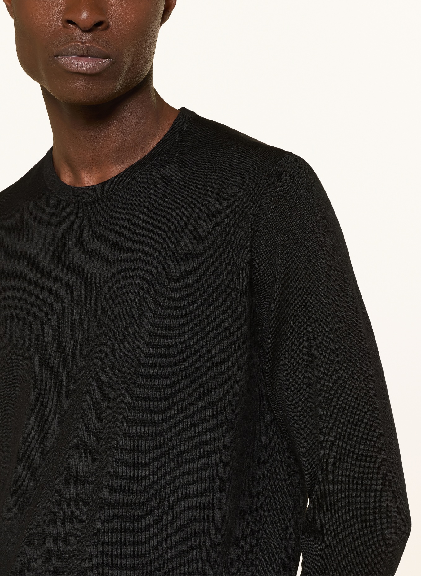 PAUL Pull en laine mérinos: NOIR
