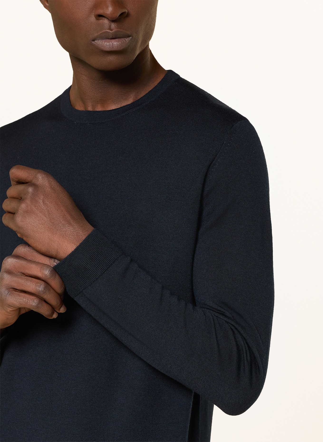 PAUL Pull en laine mérinos: BLEU