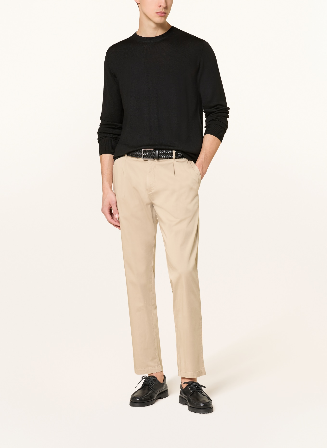 STROKESMAN'S Sweater made of merino wool: BLACK