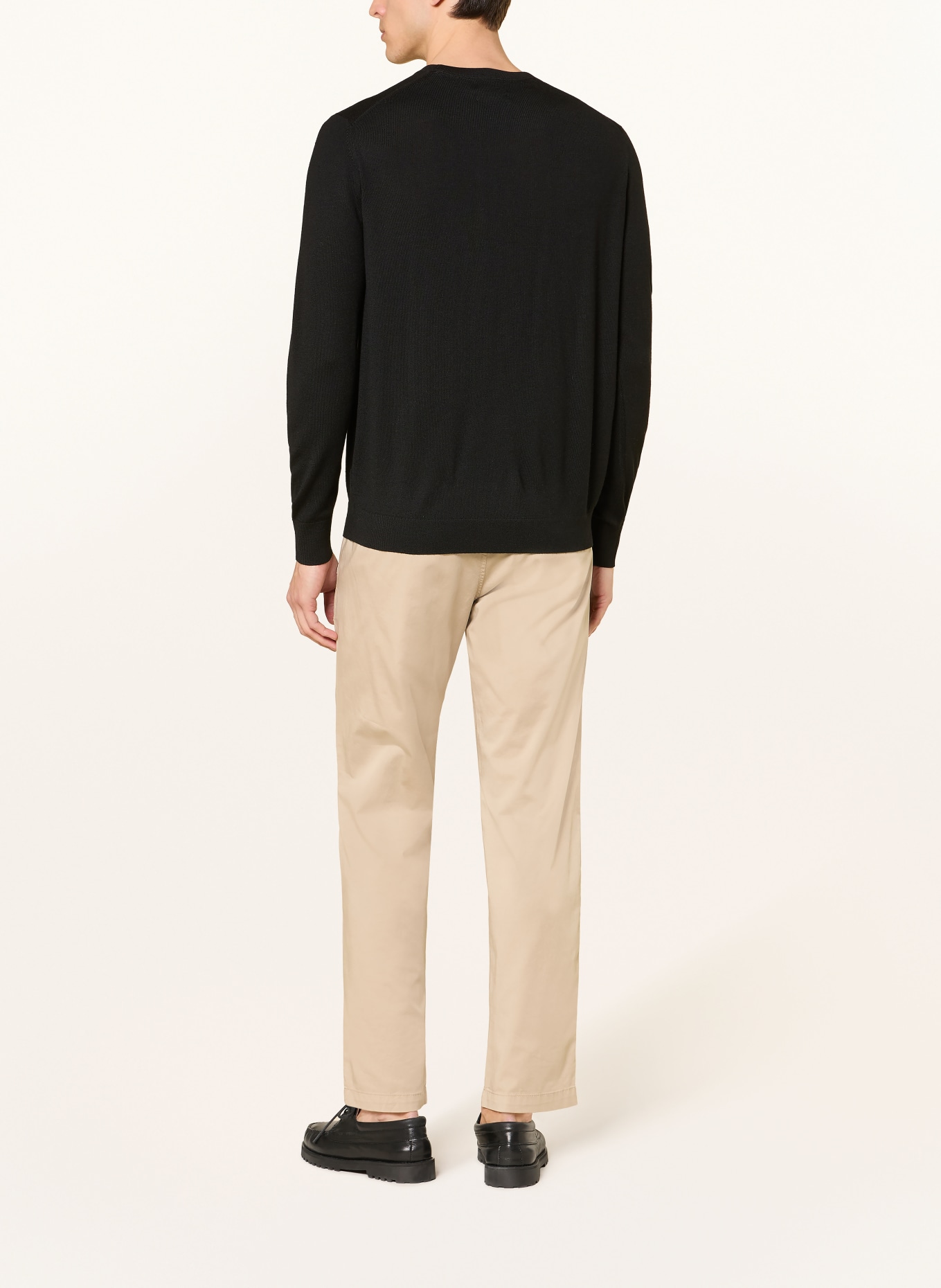 STROKESMAN'S Sweater made of merino wool: BLACK