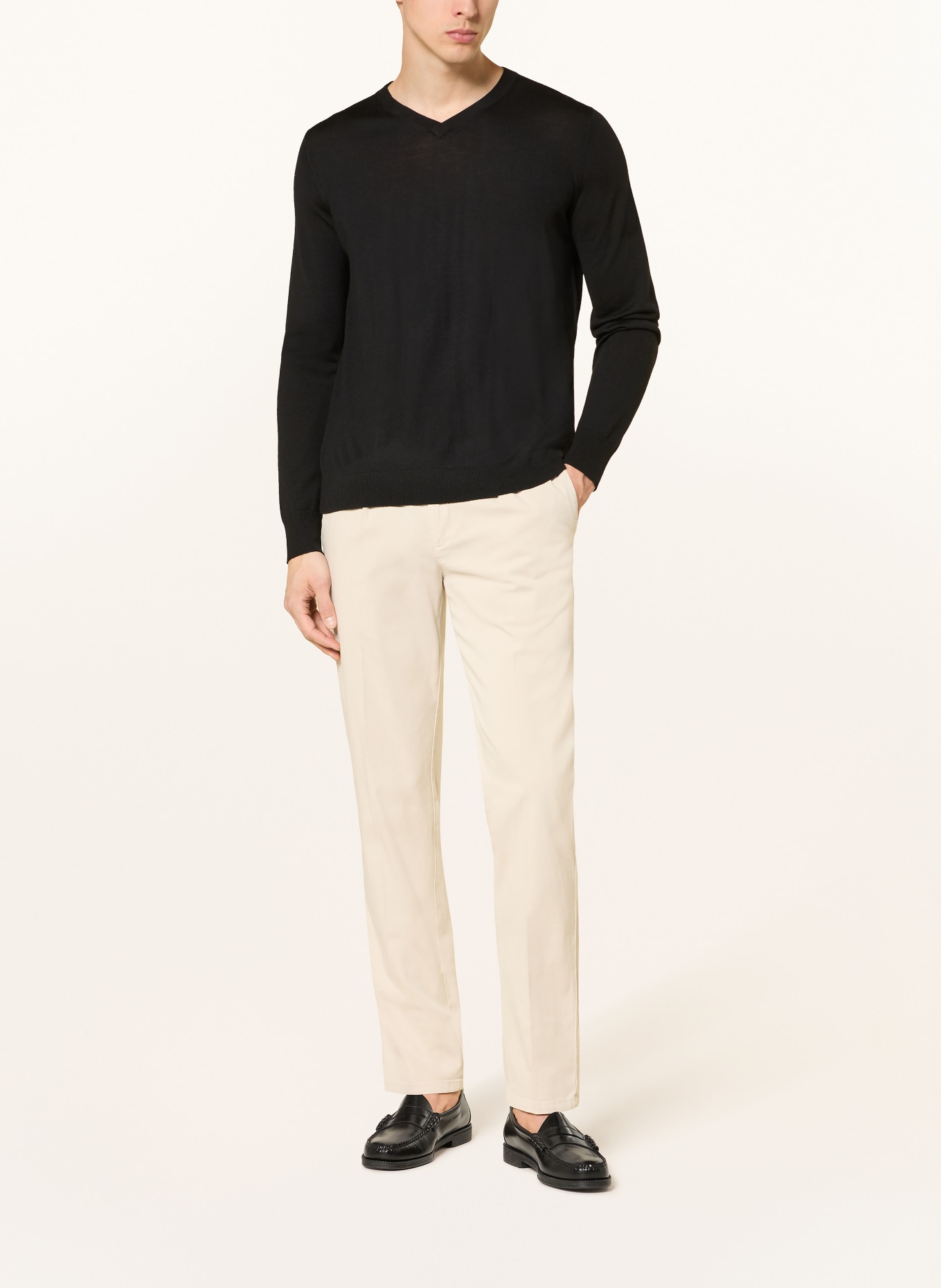 STROKESMAN'S Sweater made of merino wool: BLACK
