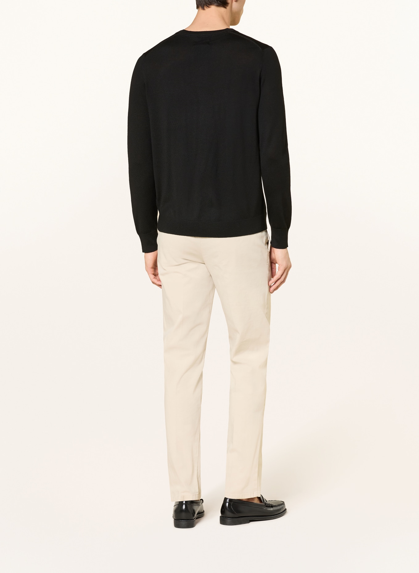 STROKESMAN'S Sweater made of merino wool: BLACK