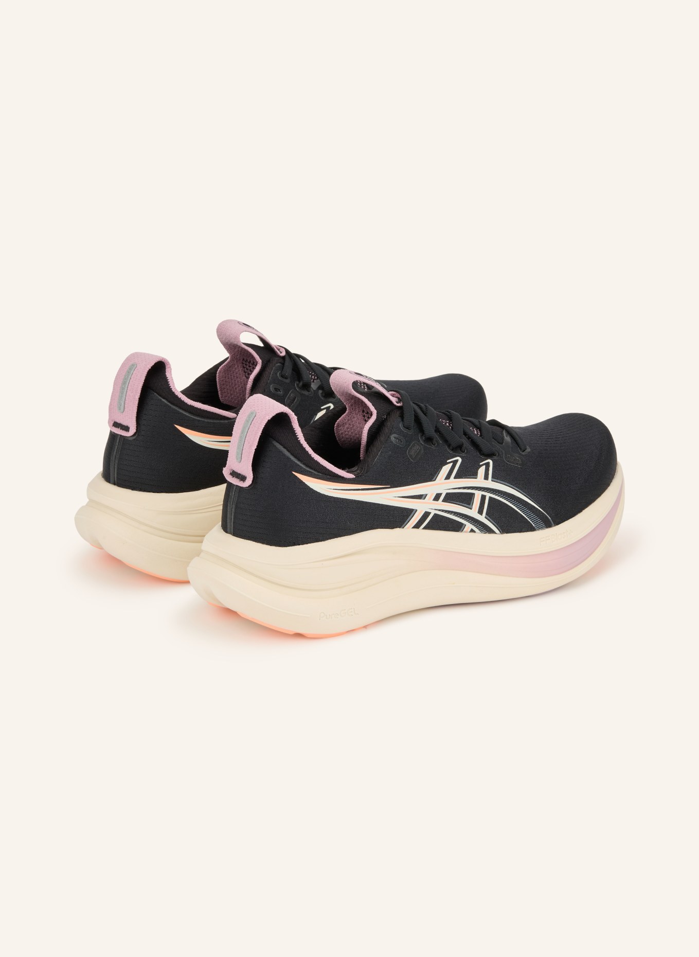 ASICS Buty do biegania GEL-NIMBUS 28: CZARNY / JASNOFIOLETOWY / BIAŁY
