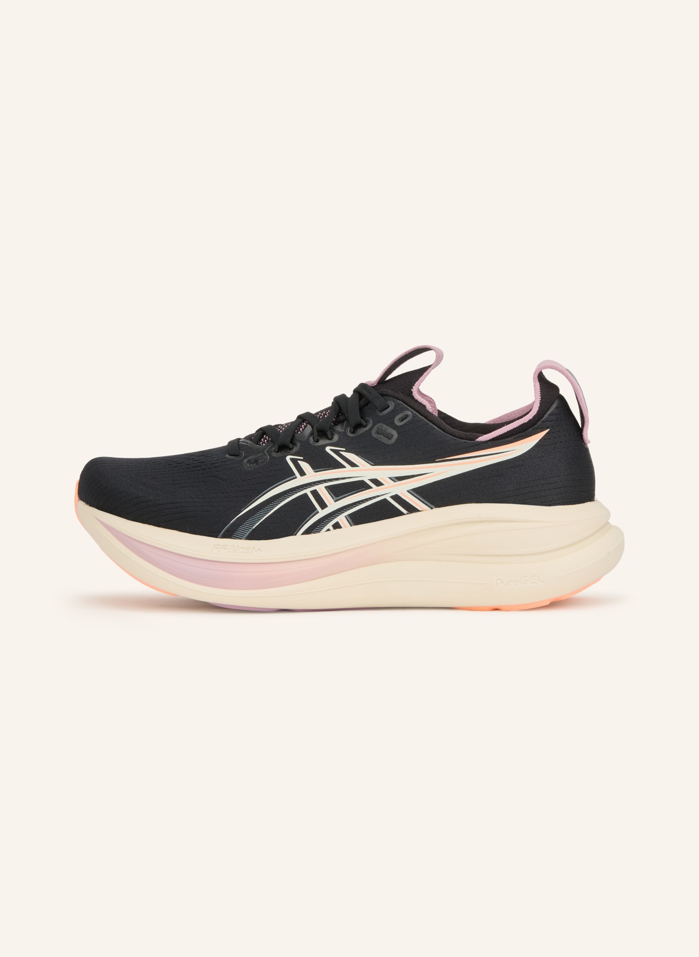 ASICS Buty do biegania GEL-NIMBUS 28: CZARNY / JASNOFIOLETOWY / BIAŁY