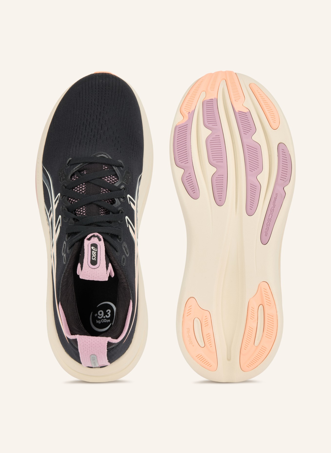 ASICS Buty do biegania GEL-NIMBUS 28: CZARNY / JASNOFIOLETOWY / BIAŁY