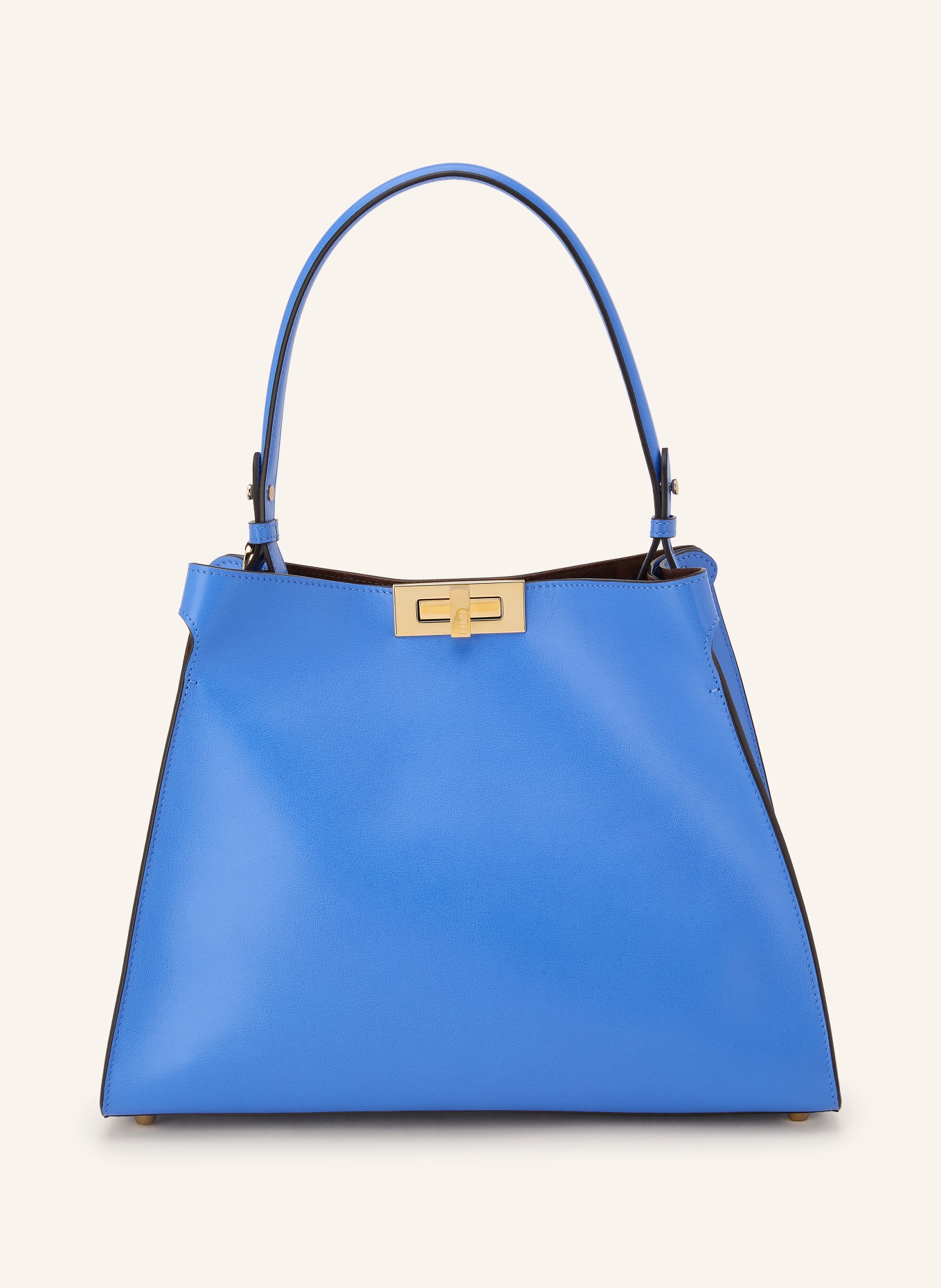 FENDI Handtasche WAY MEDIUM: BLAU / GOLD
