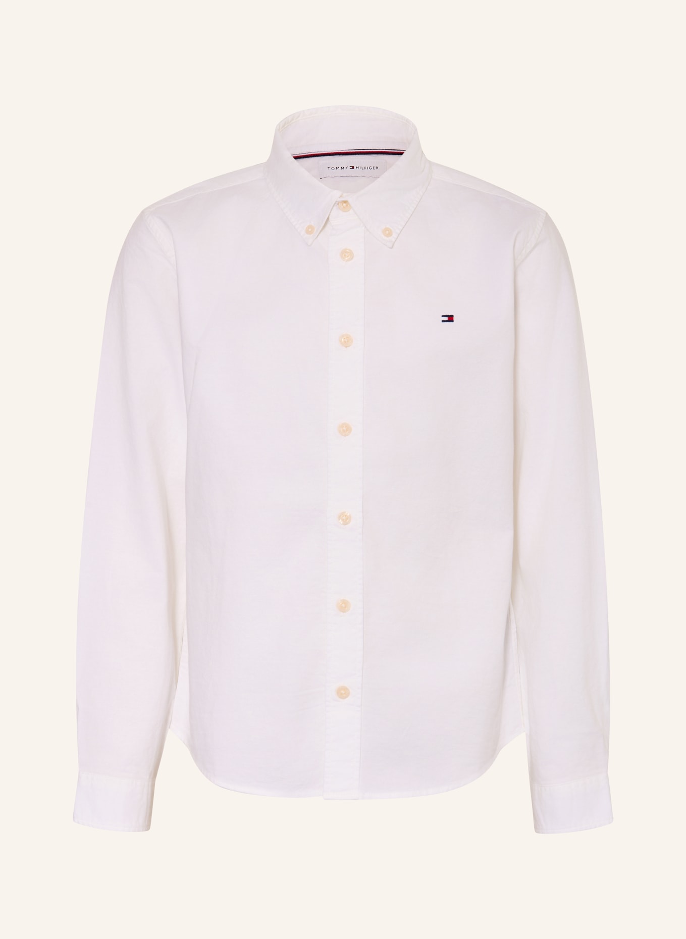 TOMMY HILFIGER Oxford-skjorte: HVID