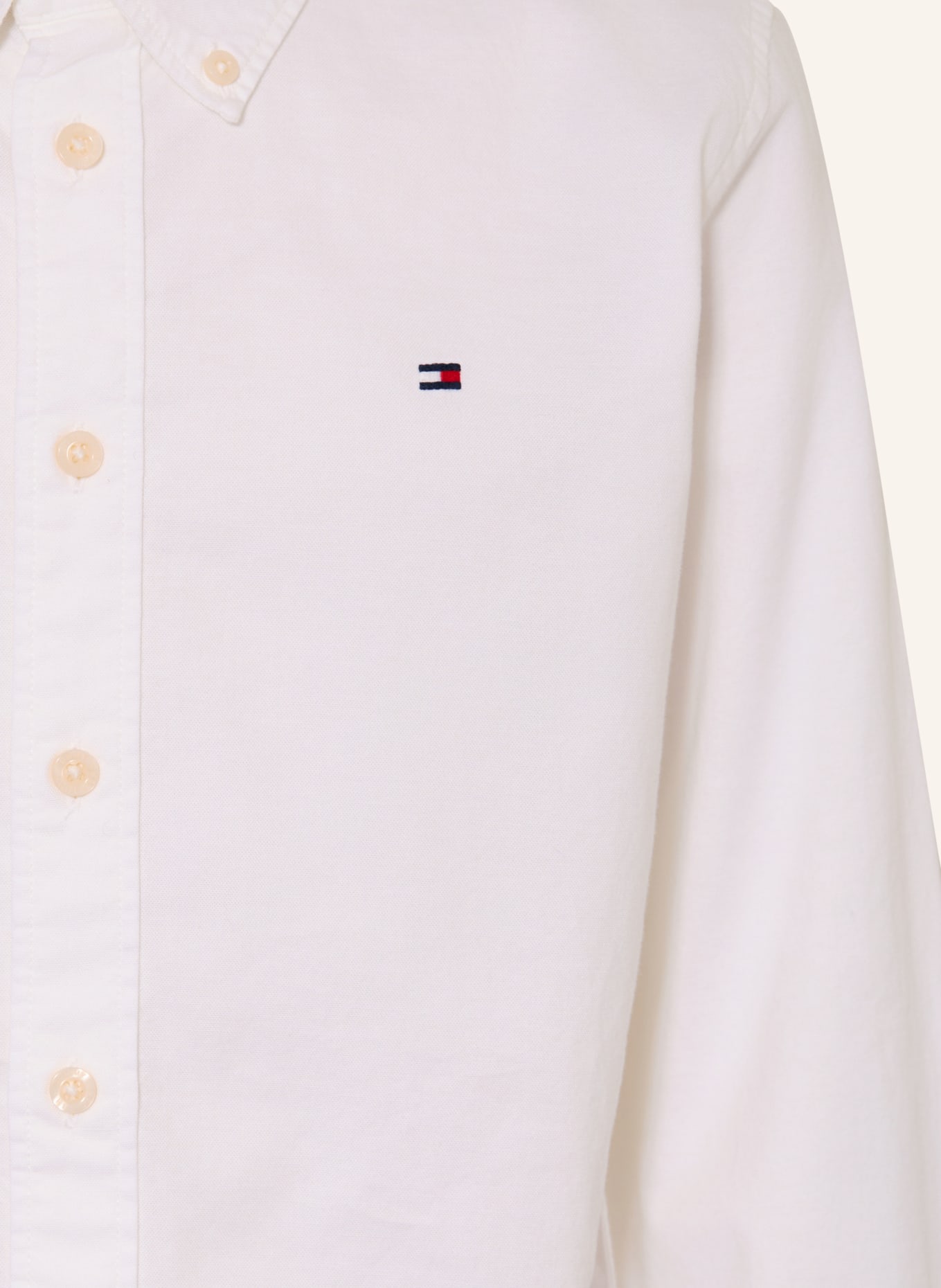 TOMMY HILFIGER Oxford-skjorte: HVID