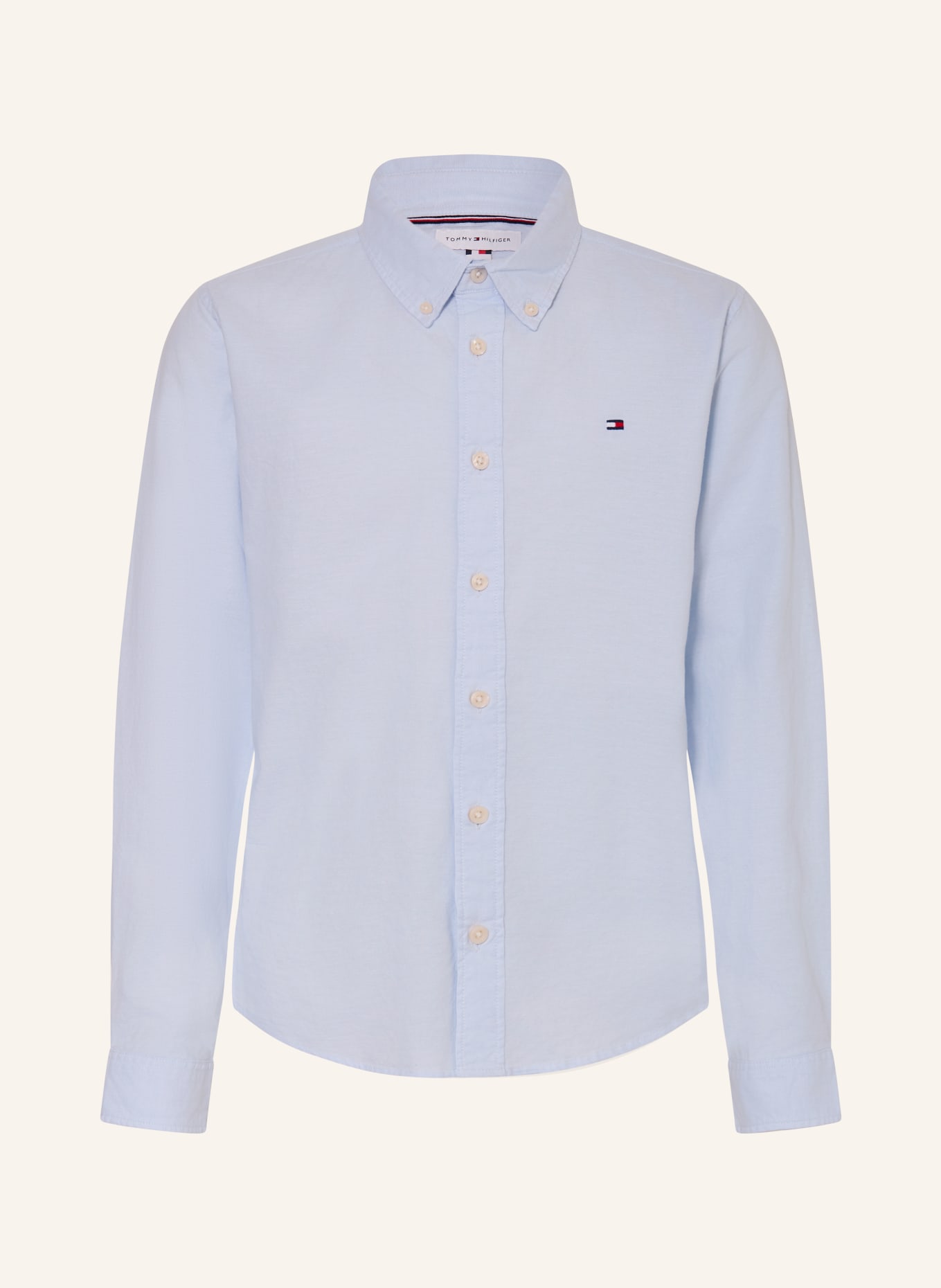 TOMMY HILFIGER Oxford-skjorte: LYSEBLÅ