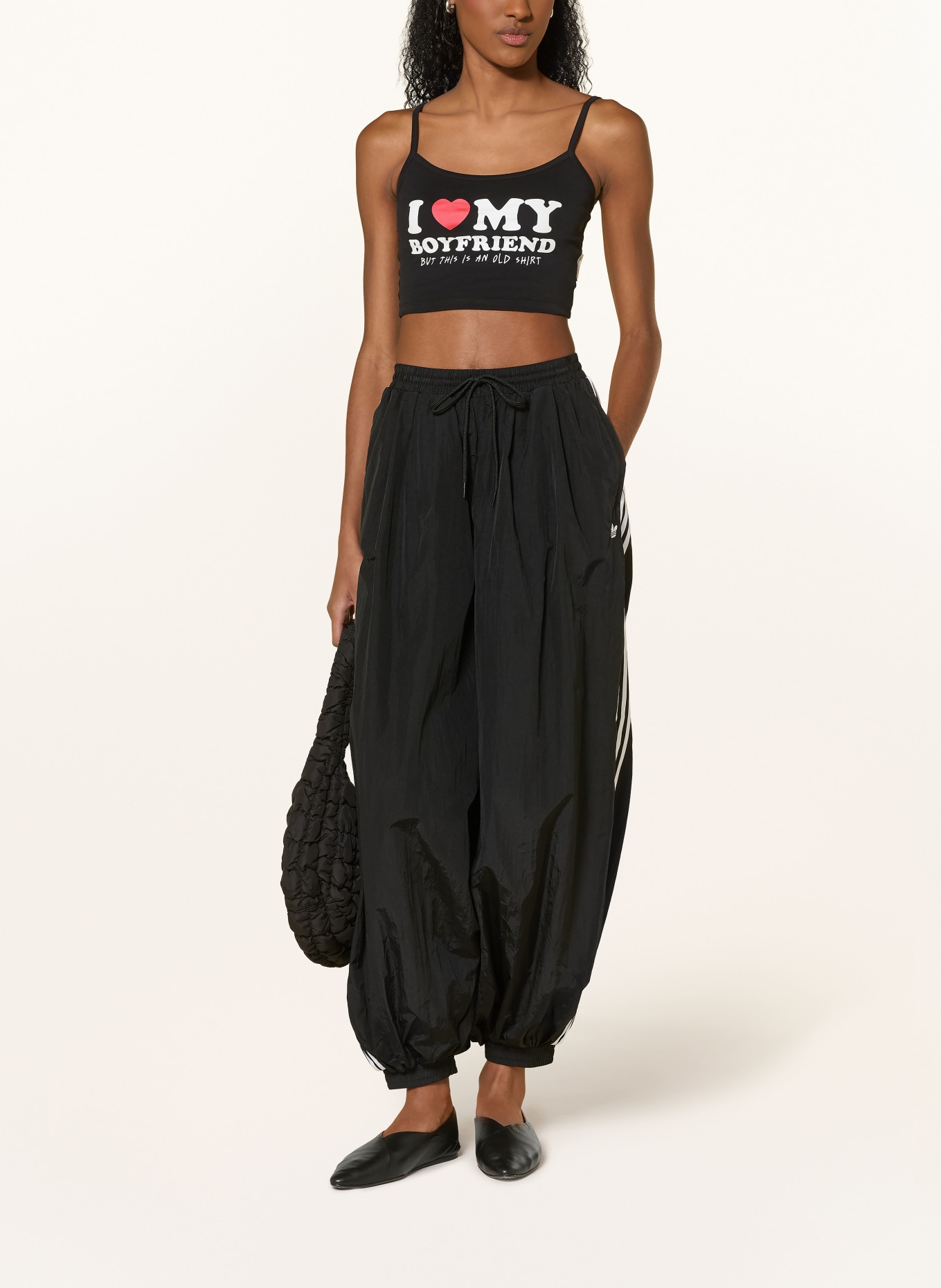 another COTTON LAB Cropped-Top: SCHWARZ / ROT / WEISS