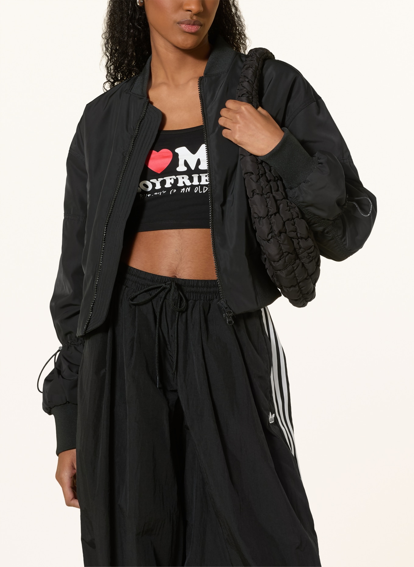 another COTTON LAB Cropped-Top: SCHWARZ / ROT / WEISS