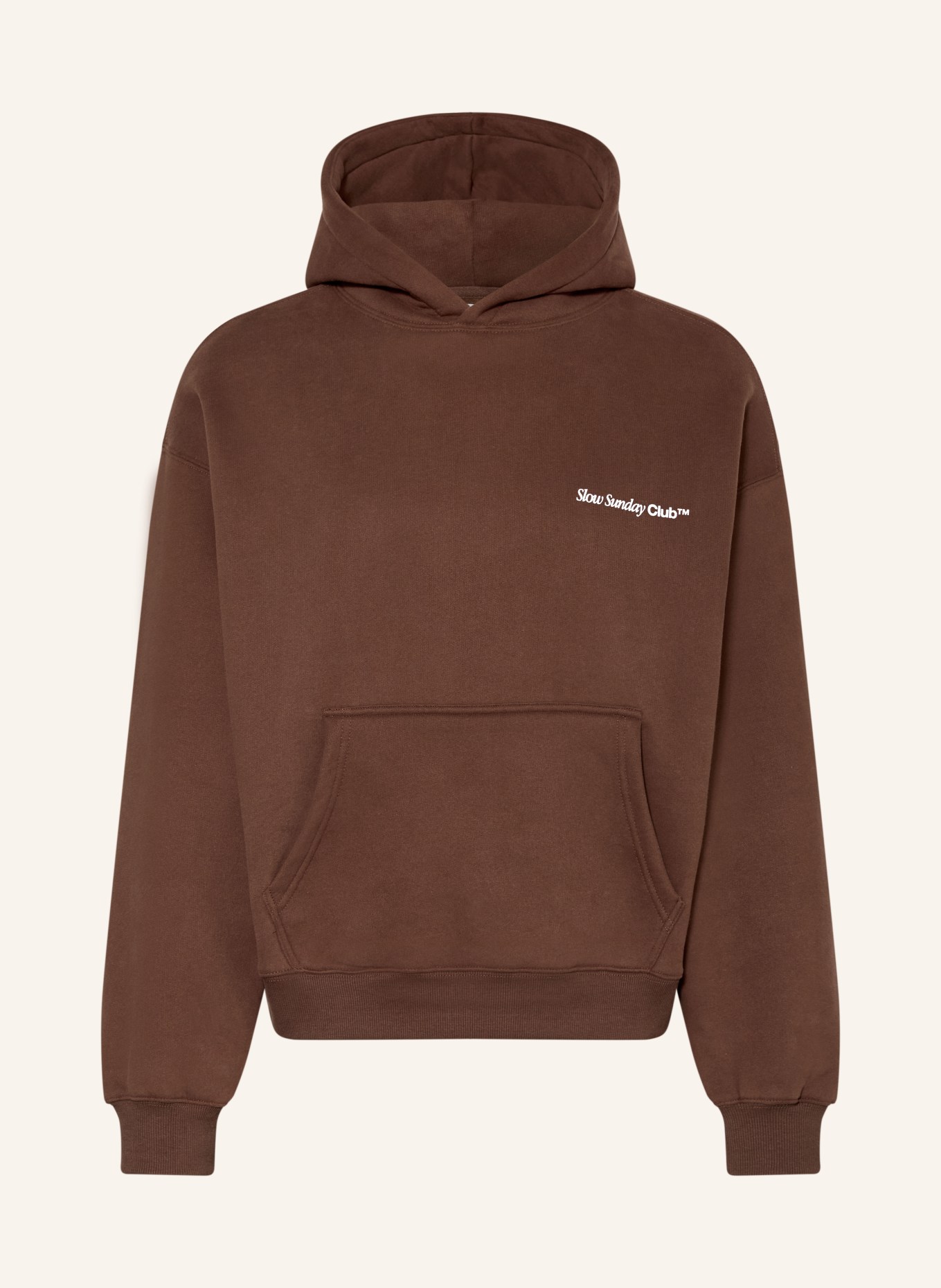 another COTTON LAB Oversized-Hoodie: BRAUN / WEISS