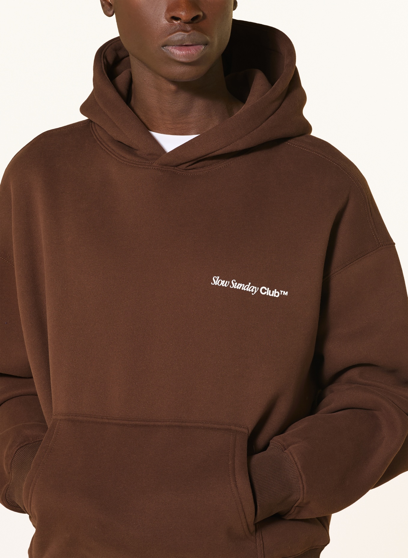 another COTTON LAB Oversized-Hoodie: BRAUN / WEISS