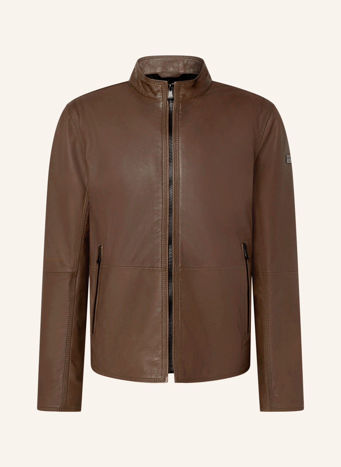JOOP! JEANS Leather jacket: BROWN