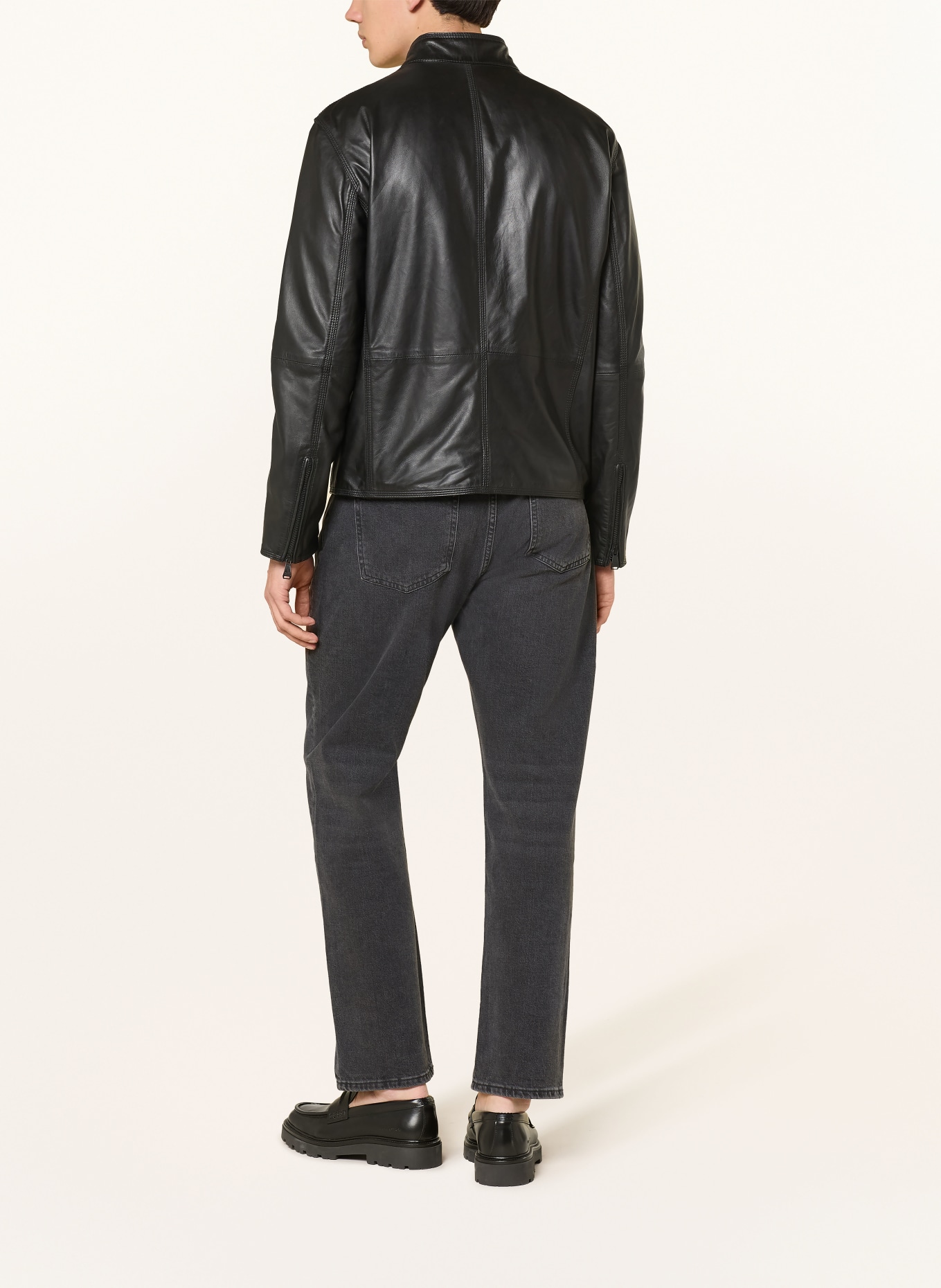 JOOP! JEANS Veste en cuir: NOIR