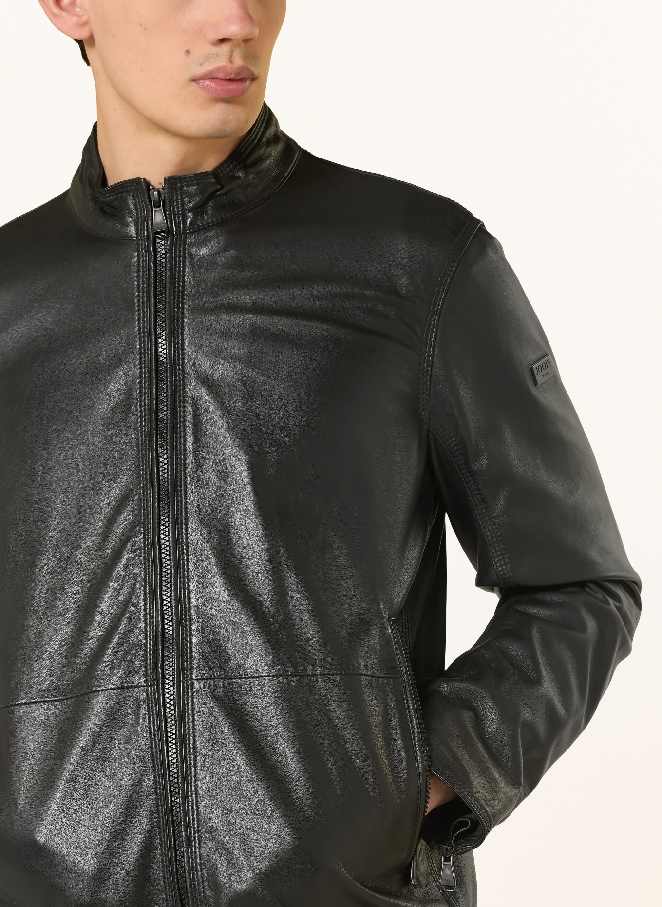 JOOP! JEANS Veste en cuir: NOIR