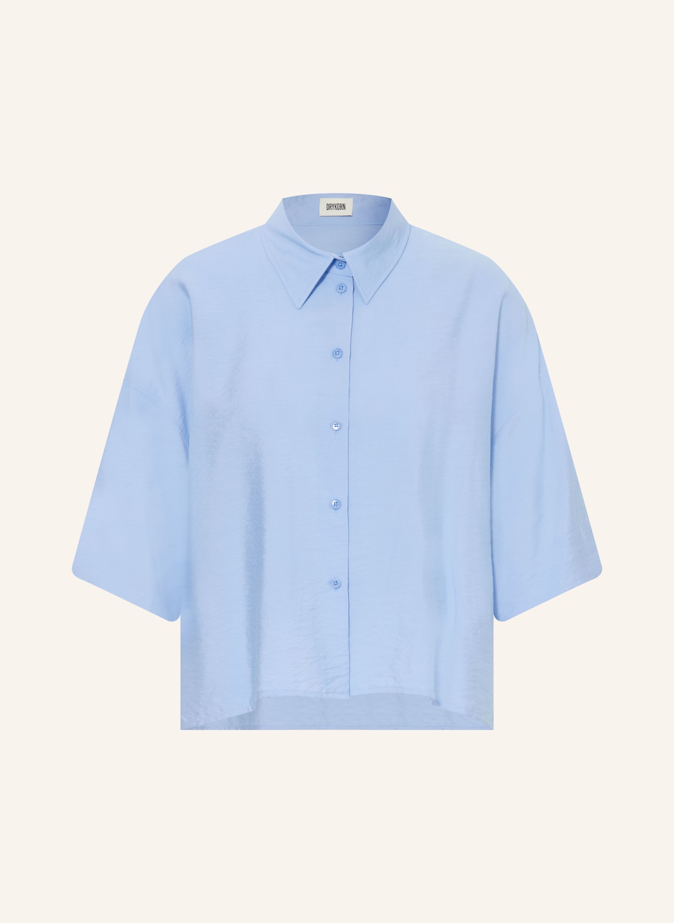 DRYKORN Overhemdblouse YARIKA: LICHTBLAUW